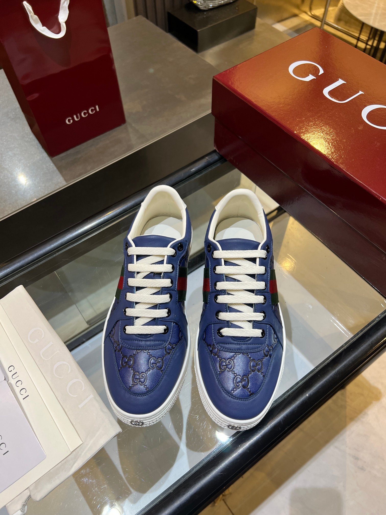 Cheap Gucci Tennis Shoes in 224615, $75 USD- [IB224615] - Replica Gucci Tennis Shoes