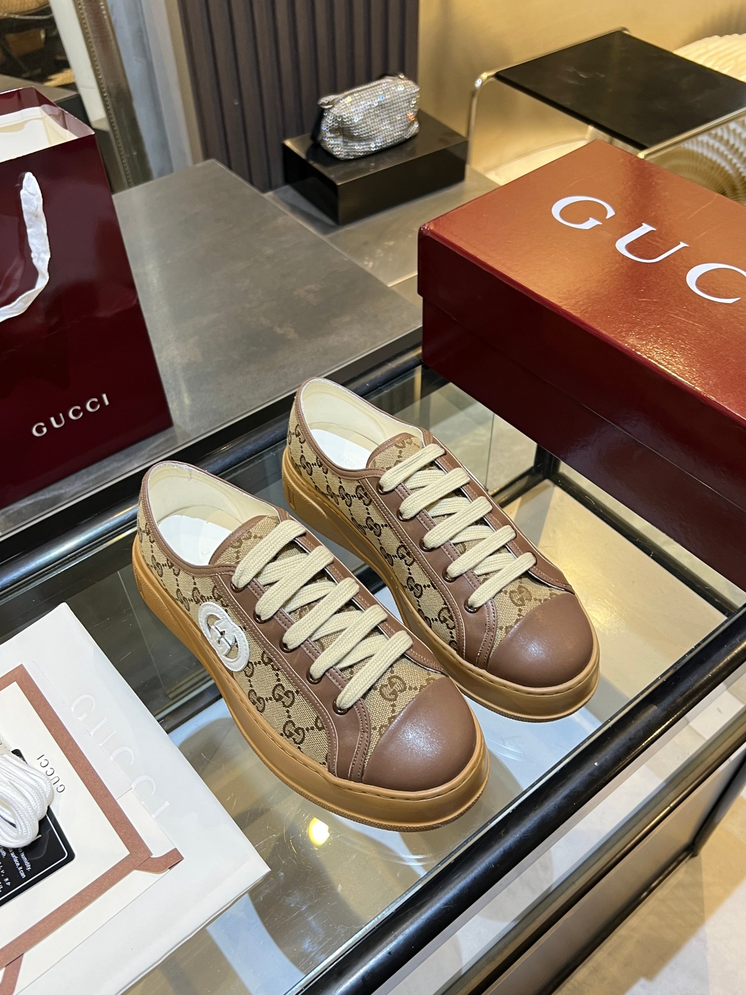 Cheap Gucci Tennis Shoes in 224616, $75 USD- [IB224616] - Replica Gucci Tennis Shoes