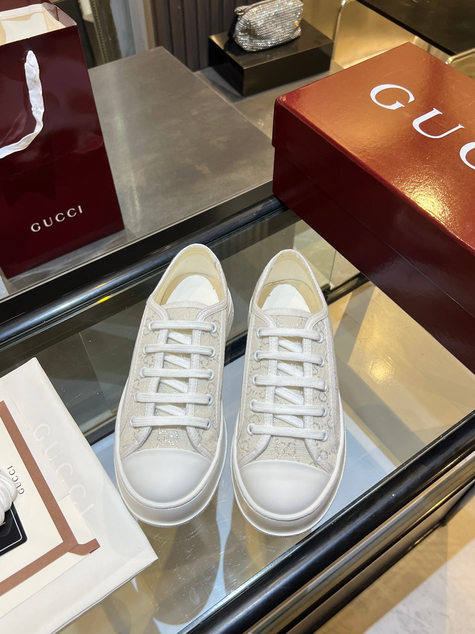 Cheap Gucci Tennis Shoes in 224621, $75 USD- [IB224621] - Replica Gucci Tennis Shoes