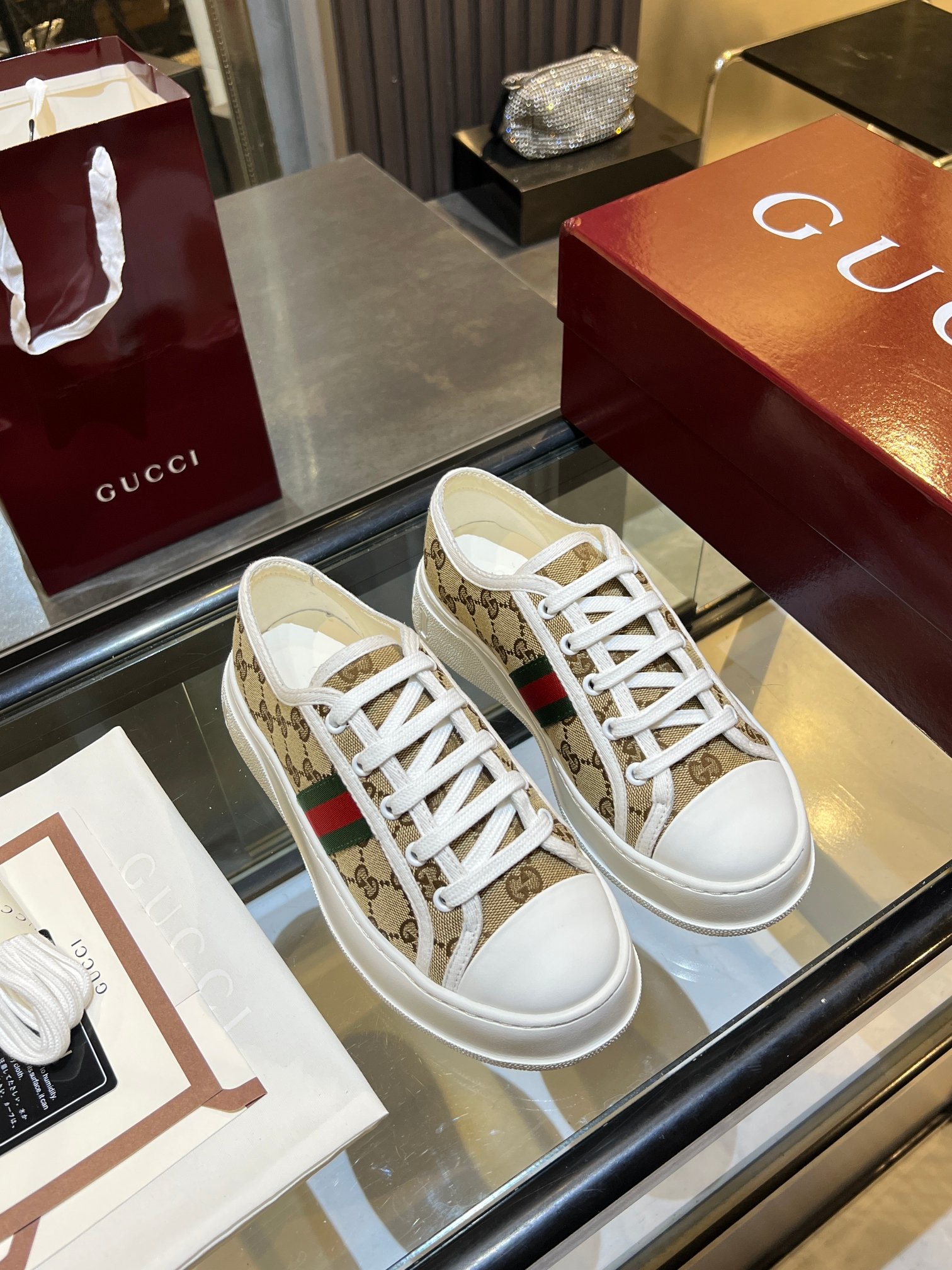 Cheap Gucci Tennis Shoes in 224622, $75 USD- [IB224622] - Replica Gucci Tennis Shoes
