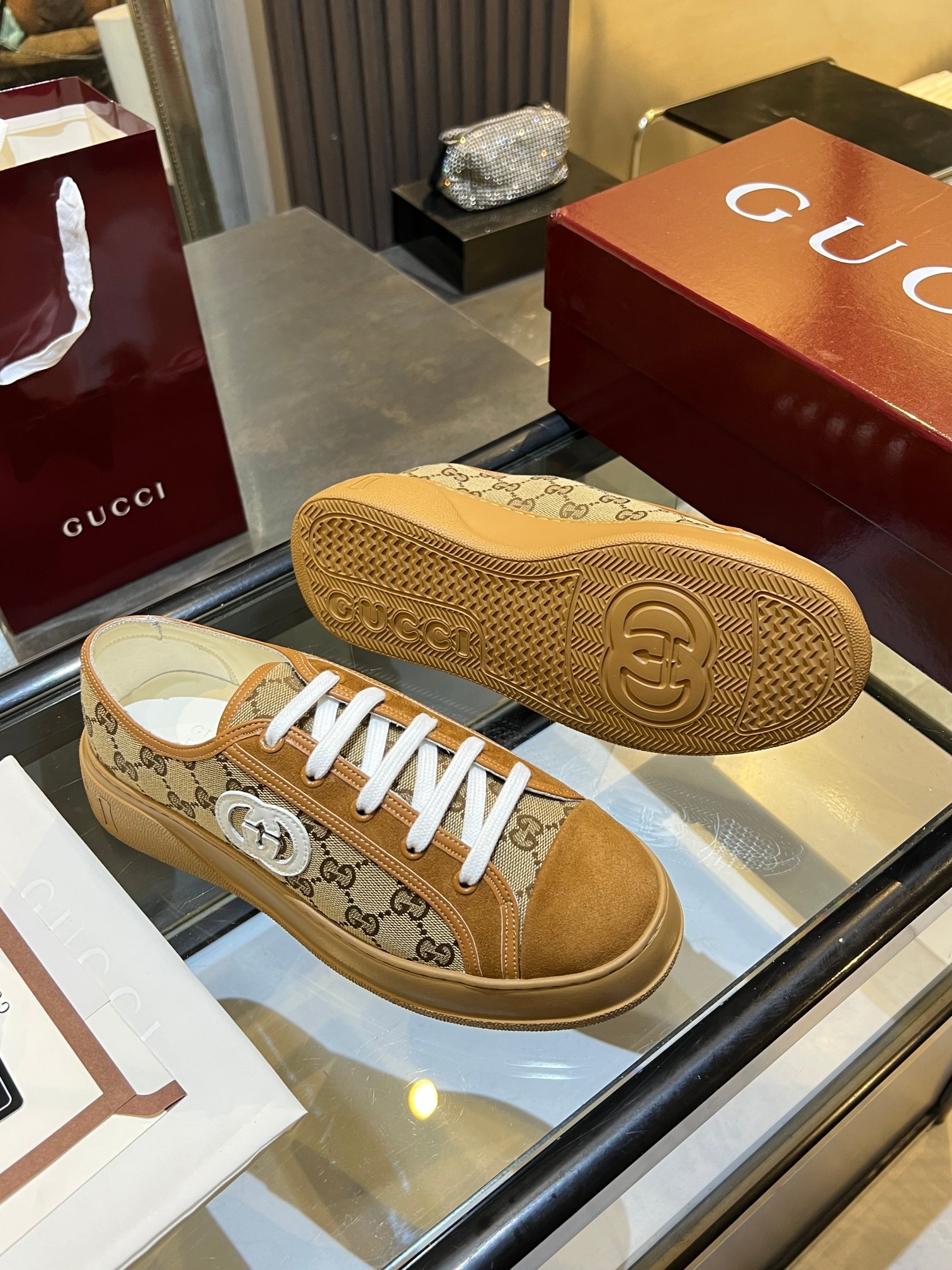 Cheap Gucci Tennis Shoes in 224623, $75 USD- [IB224623] - Replica Gucci Tennis Shoes