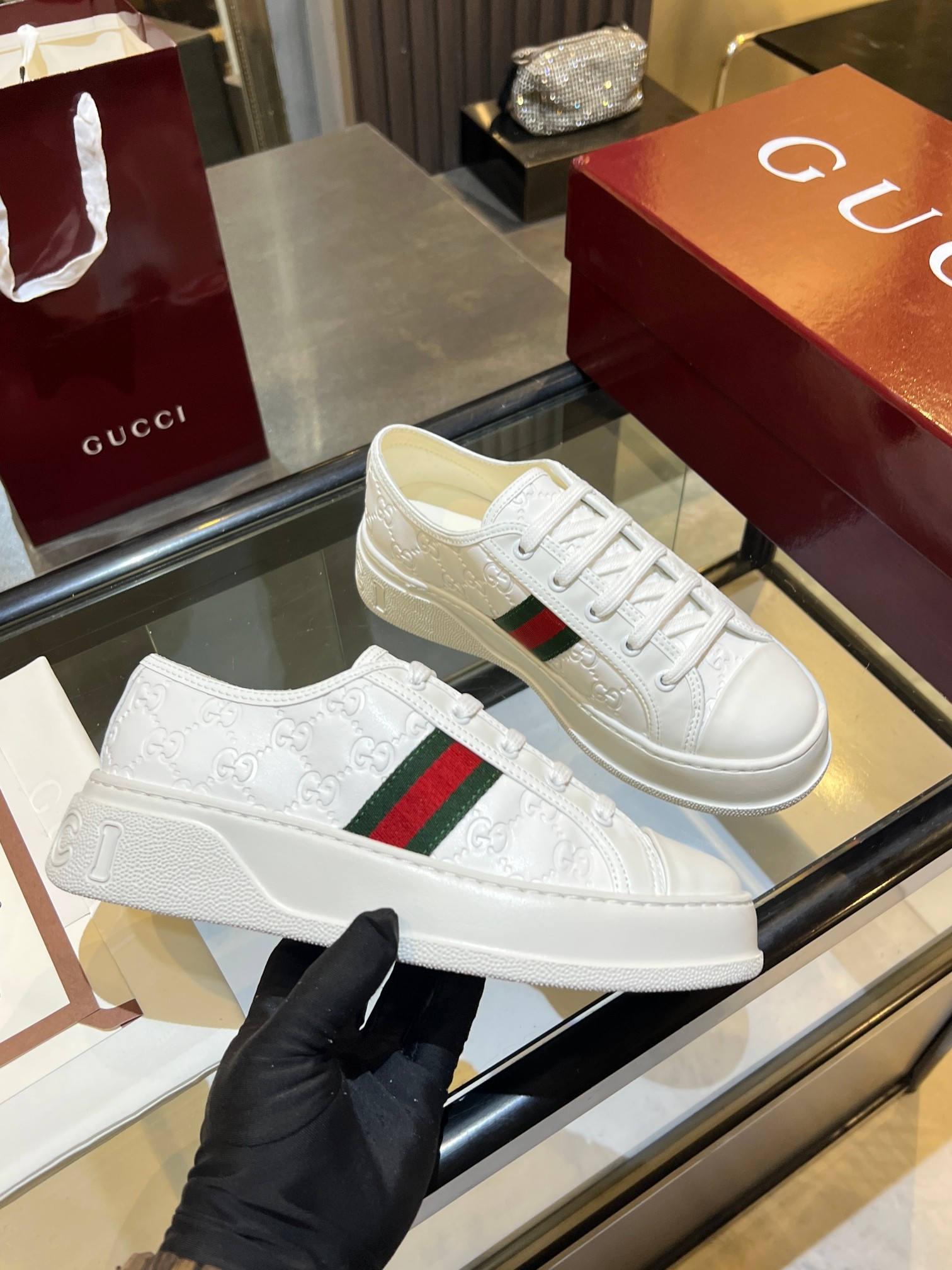 Cheap Gucci Tennis Shoes in 224626, $75 USD- [IB224626] - Replica Gucci Tennis Shoes