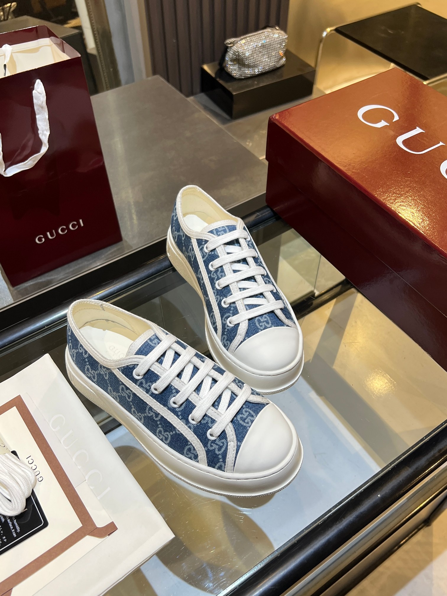 Cheap Gucci Tennis Shoes in 224627, $75 USD- [IB224627] - Replica Gucci Tennis Shoes