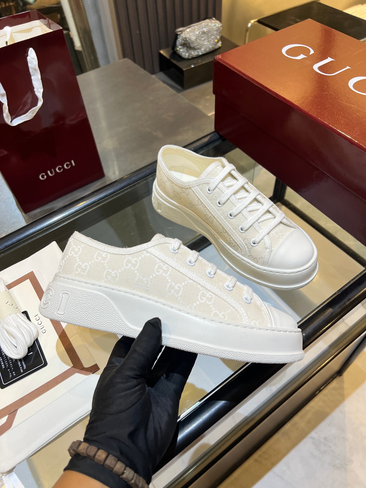 Cheap Gucci Tennis Shoes in 224628, $75 USD- [IB224628] - Replica Gucci Tennis Shoes