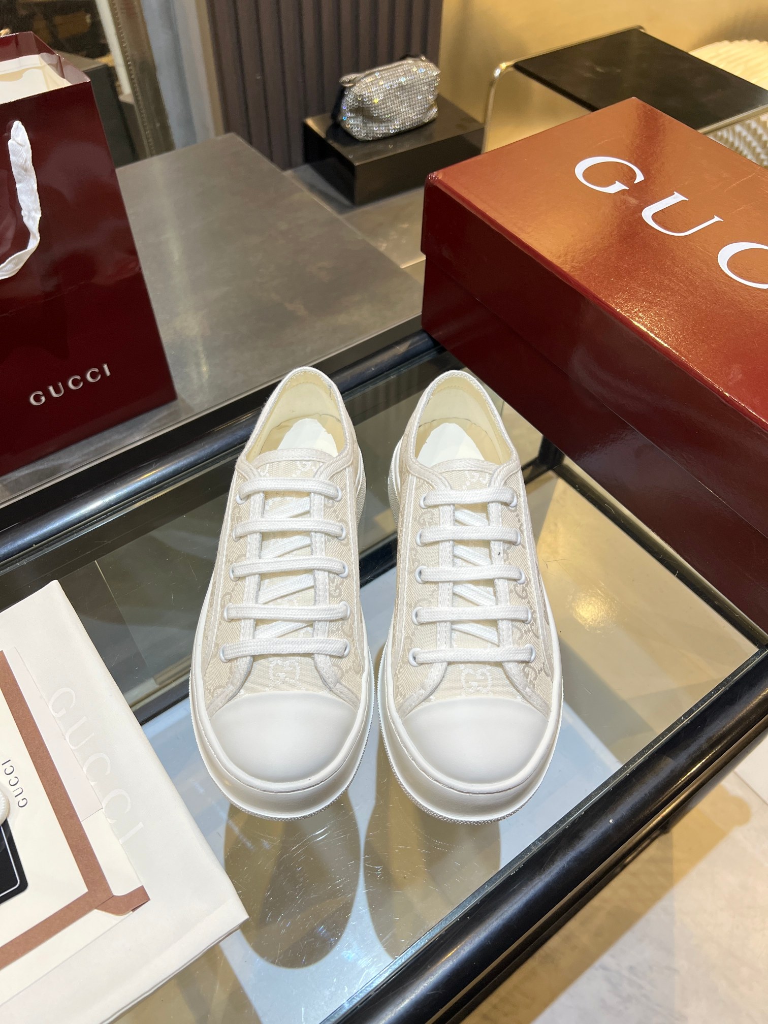 Cheap Gucci Tennis Shoes in 224628, $75 USD- [IB224628] - Replica Gucci Tennis Shoes