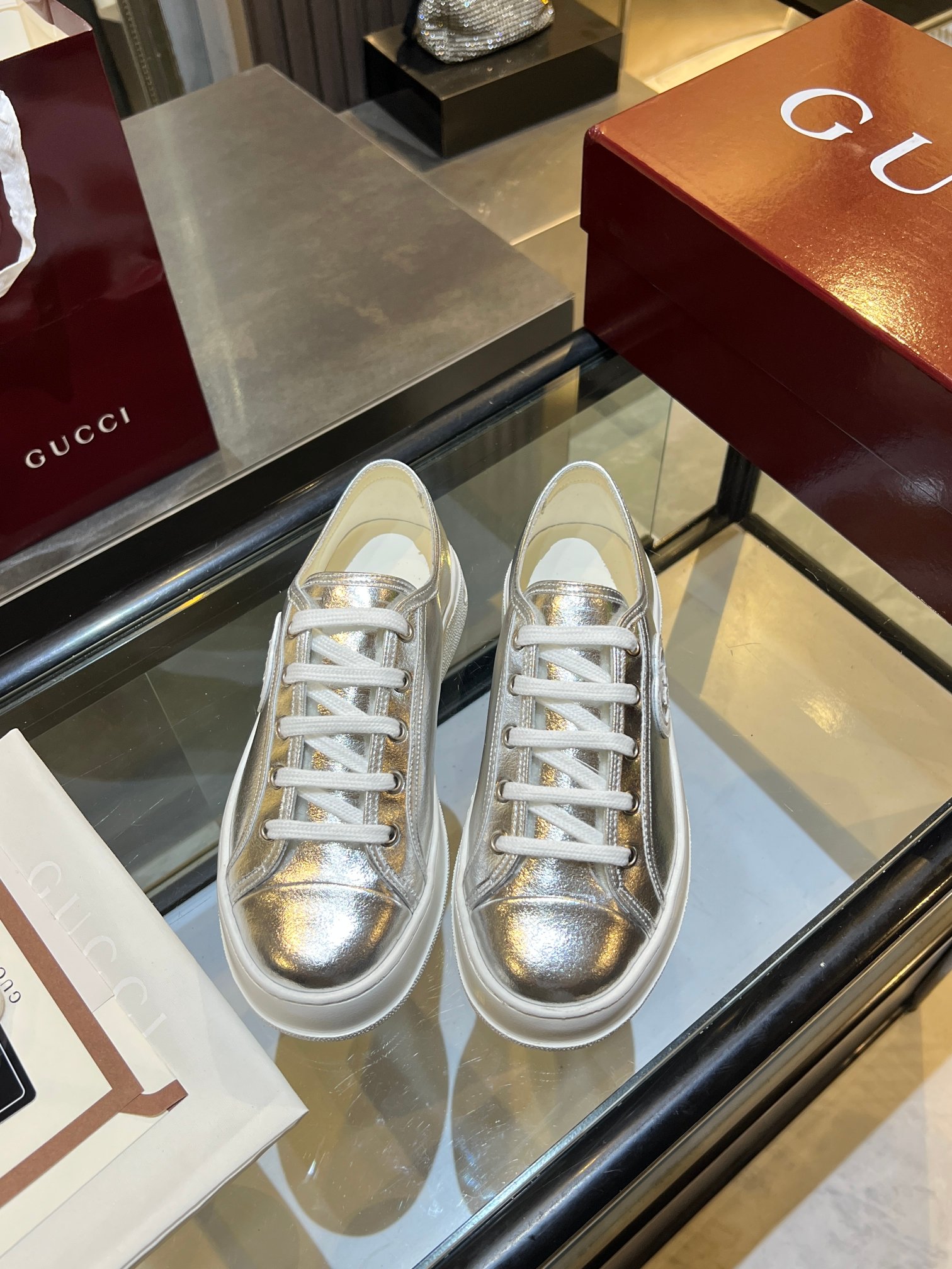 Cheap Gucci Tennis Shoes in 224630, $75 USD- [IB224630] - Replica Gucci Tennis Shoes