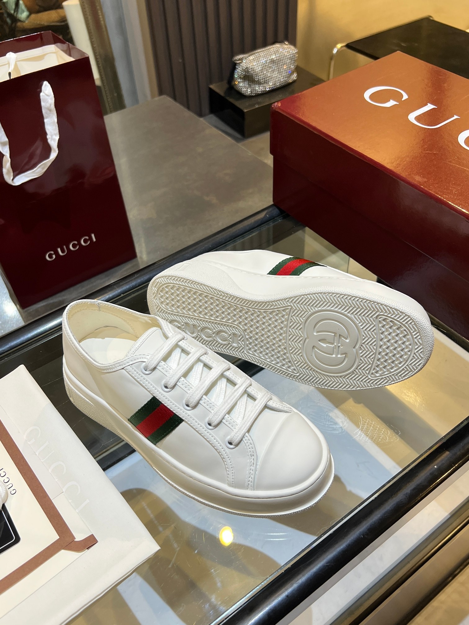 Cheap Gucci Tennis Shoes in 224631, $75 USD- [IB224631] - Replica Gucci Tennis Shoes