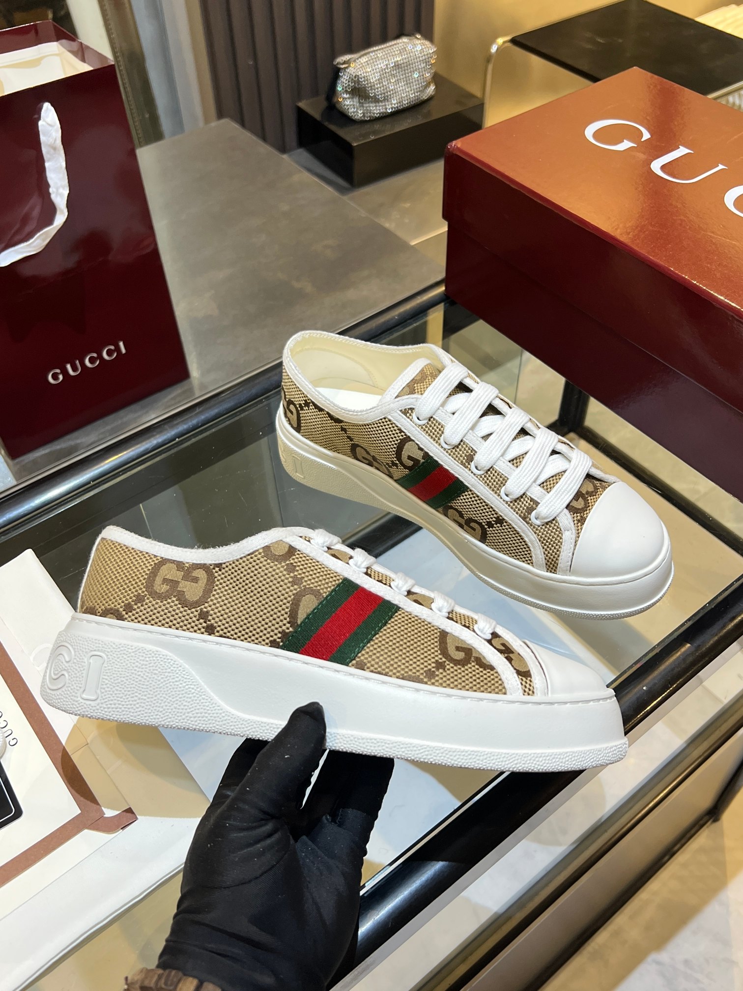 Cheap Gucci Tennis Shoes in 224632, $75 USD- [IB224632] - Replica Gucci Tennis Shoes