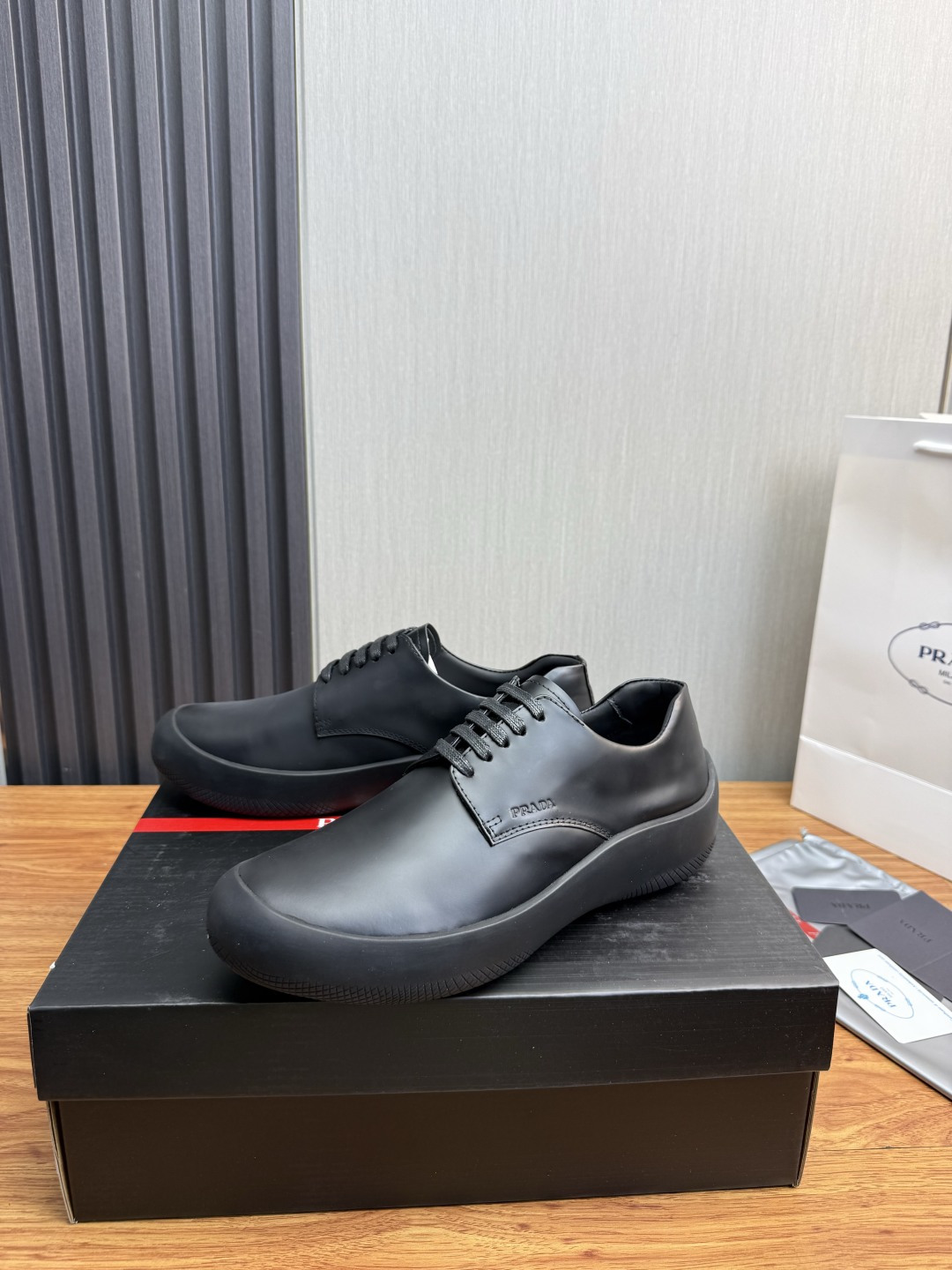 Cheap Prada Leather Dress Shoes For Men in 224677, $110 USD- [IB224677] - Replica Prada Leather Dress Shoes For Men