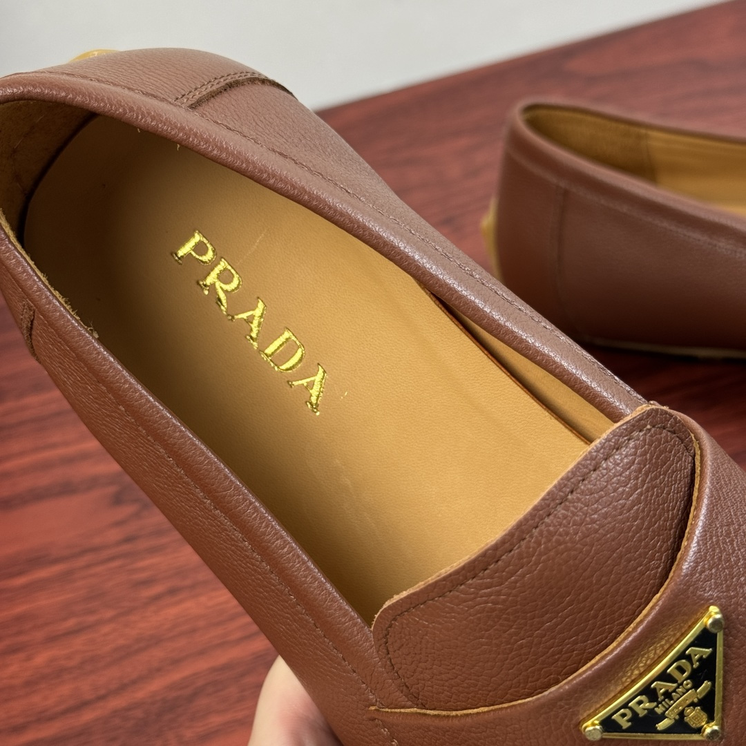 Cheap Prada Leather Dress Shoes For Men in 224697, $110 USD- [IB224697] - Replica Prada Leather Dress Shoes For Men
