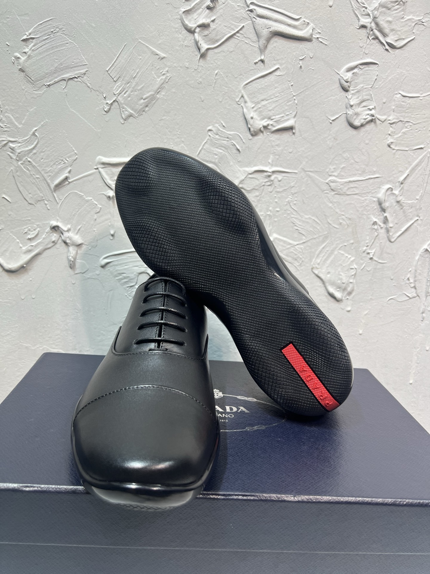 Cheap Prada Leather Dress Shoes For Men in 224708, $120 USD- [IB224708] - Replica Prada Leather Dress Shoes For Men