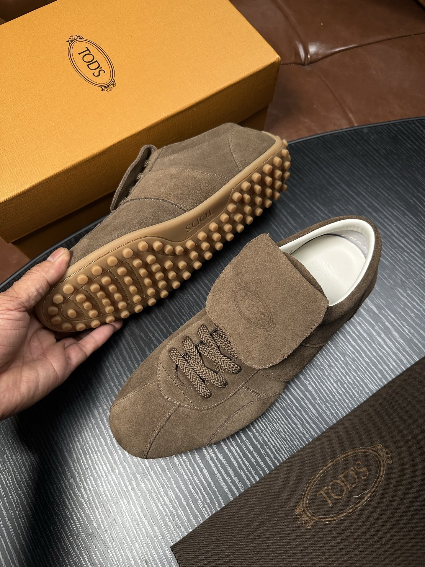 Cheap Tods Leather Loafers For Men in 224731, $95 USD- [IB224731] - Replica Tods Leather Loafers For Men