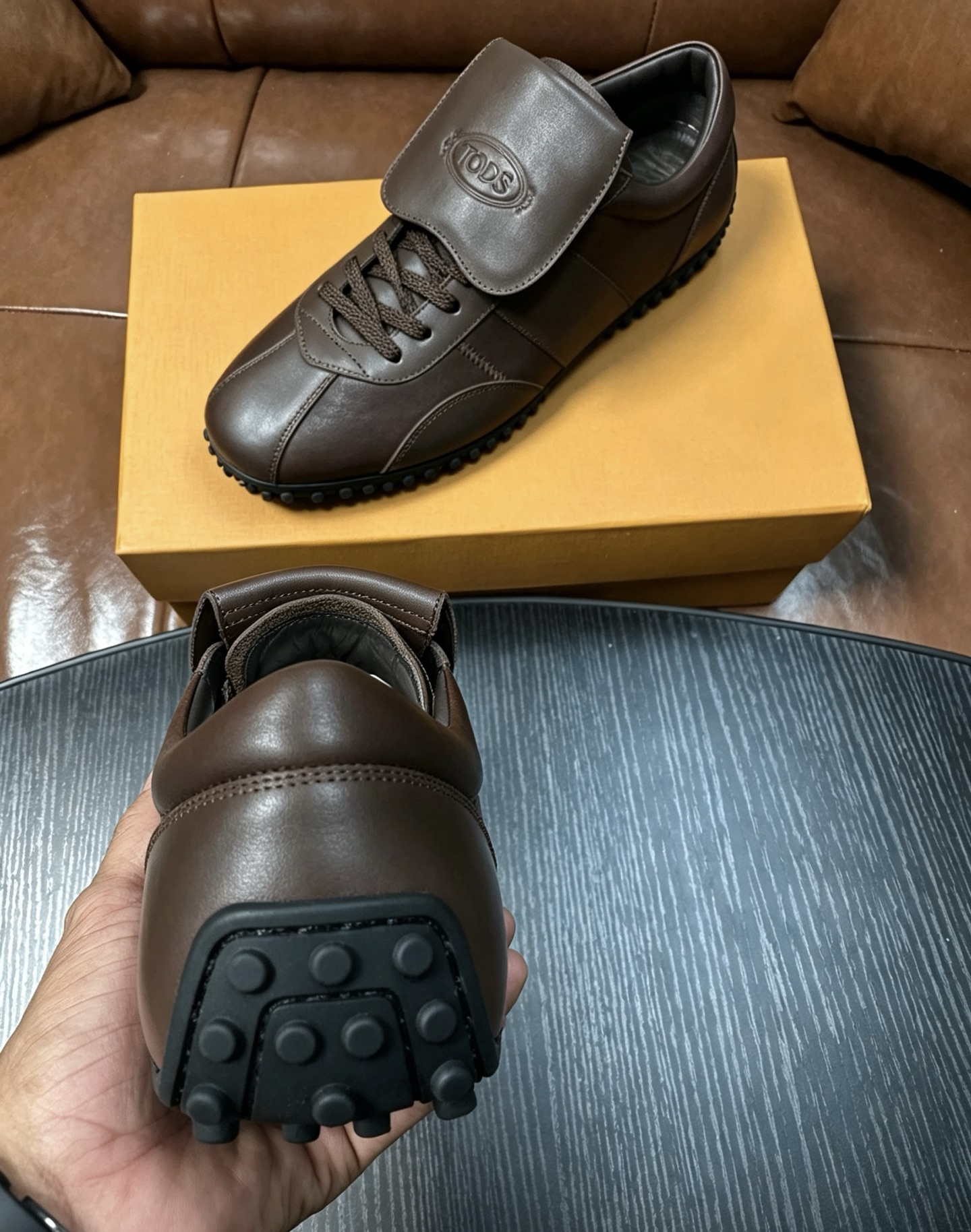 Cheap Tods Leather Loafers For Men in 224737, $95 USD- [IB224737] - Replica Tods Leather Loafers For Men