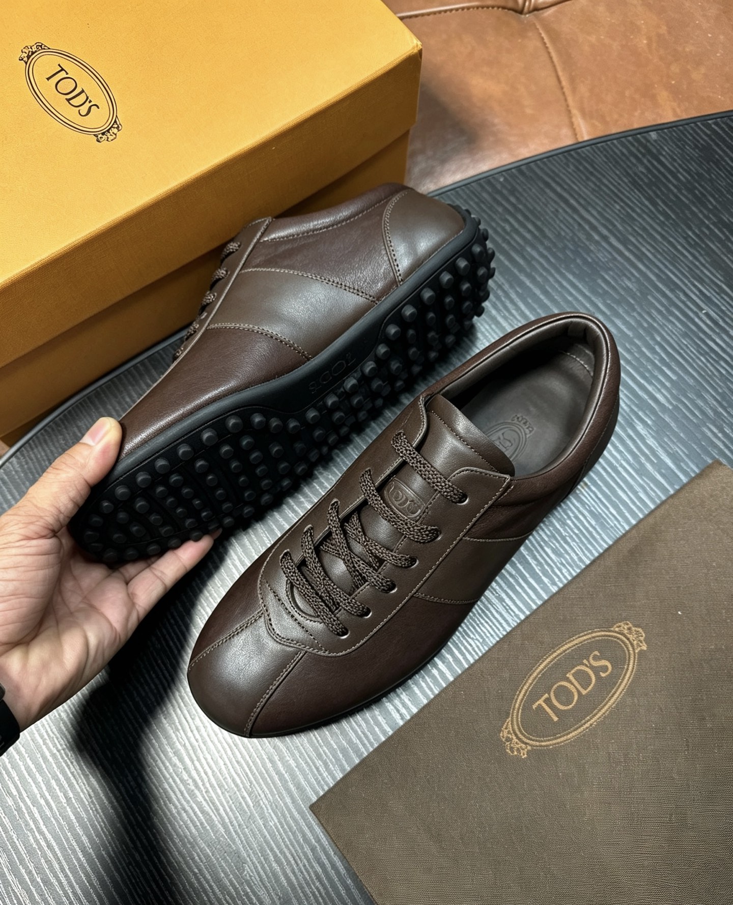 Cheap Tods Leather Loafers For Men in 224737, $95 USD- [IB224737] - Replica Tods Leather Loafers For Men