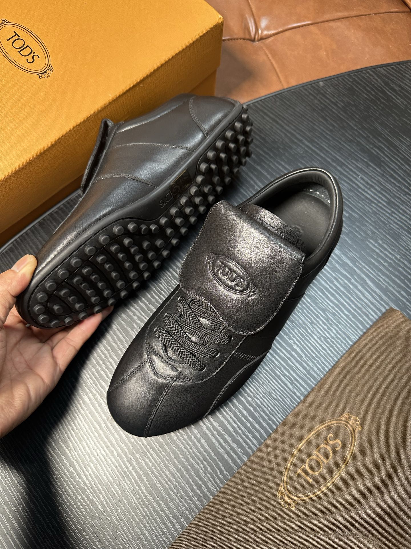 Cheap Tods Leather Loafers For Men in 224739, $95 USD- [IB224739] - Replica Tods Leather Loafers For Men