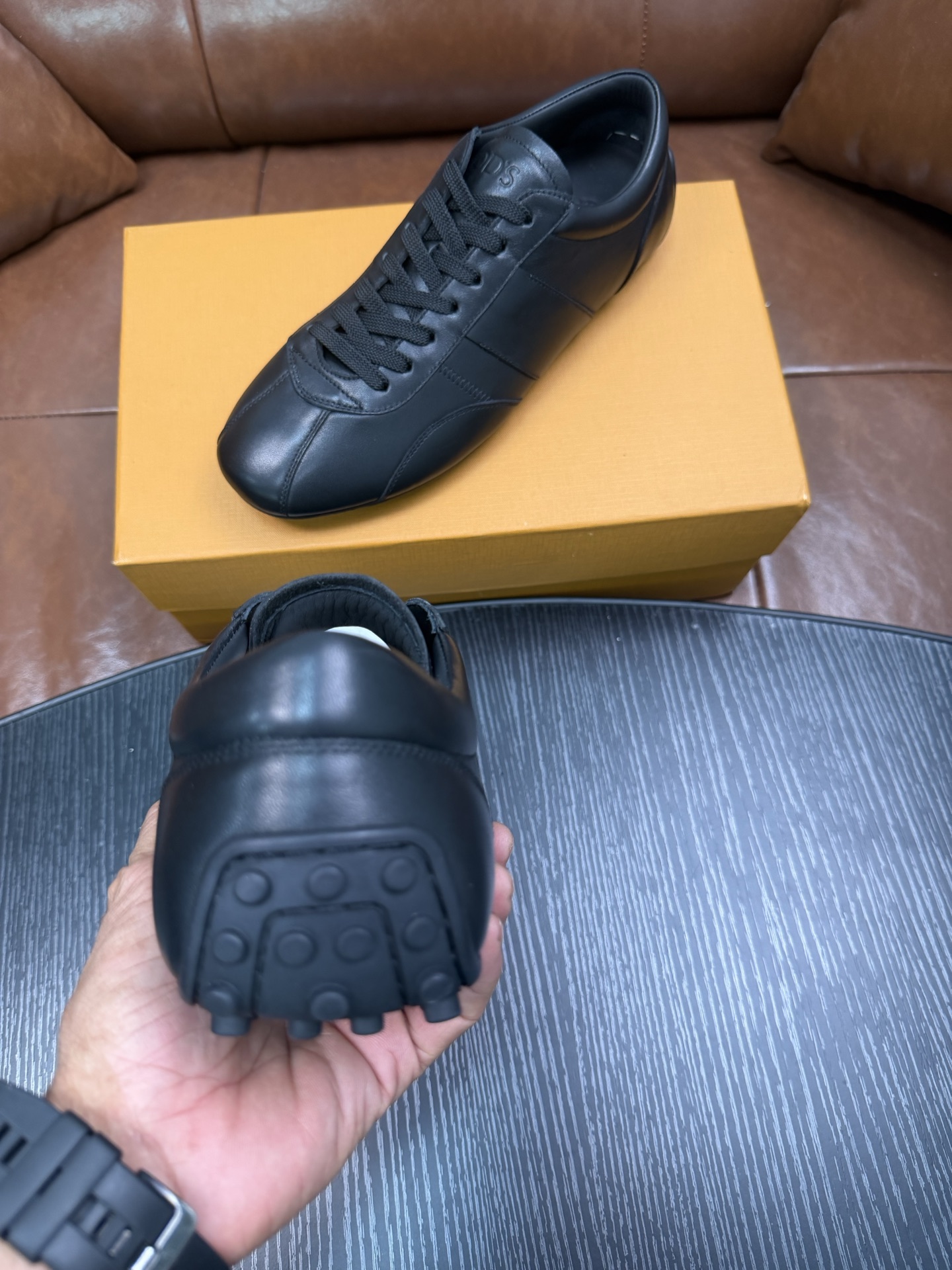 Cheap Tods Leather Loafers For Men in 224743, $95 USD- [IB224743] - Replica Tods Leather Loafers For Men