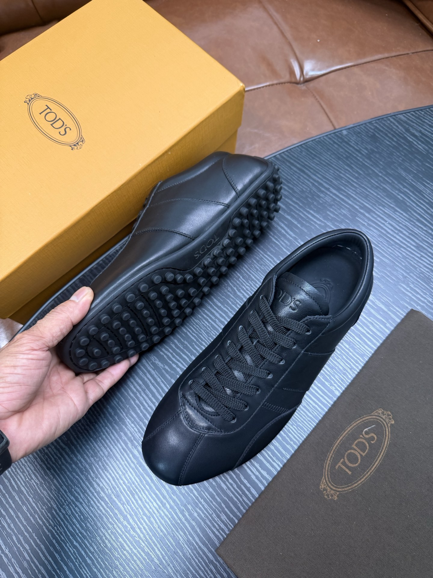Cheap Tods Leather Loafers For Men in 224743, $95 USD- [IB224743] - Replica Tods Leather Loafers For Men