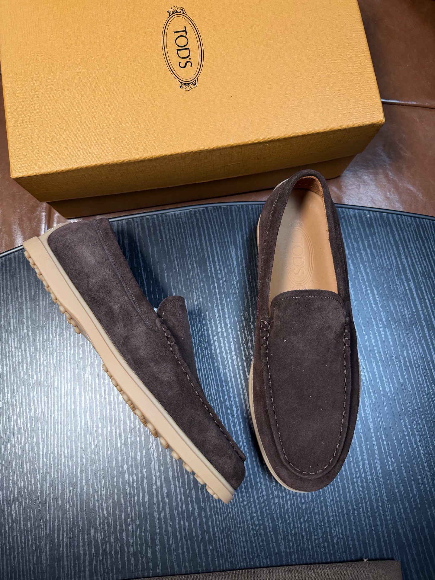 Cheap Tods Leather Loafers For Men in 224754, $120 USD- [IB224754] - Replica Tods Leather Loafers For Men