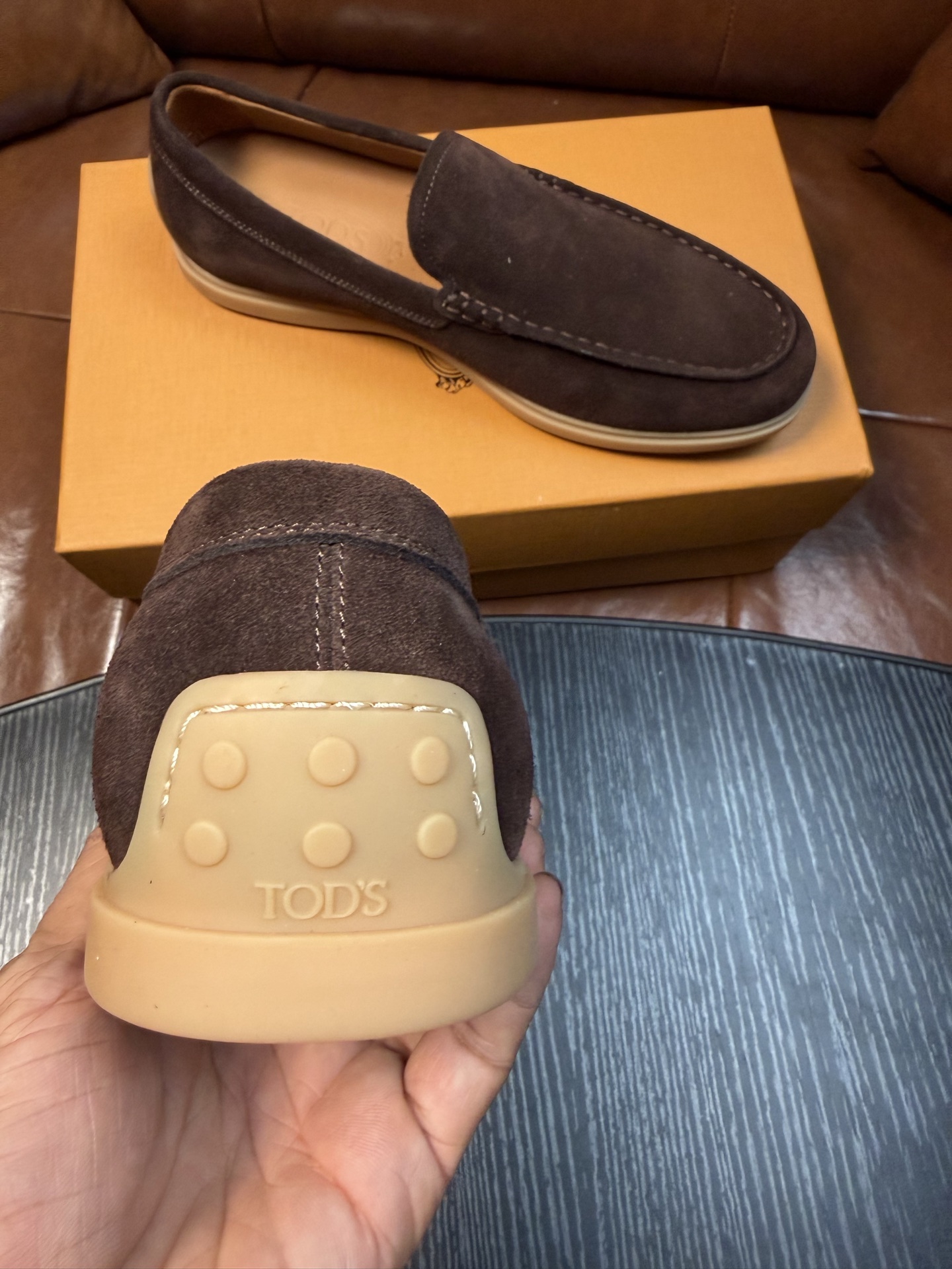 Cheap Tods Leather Loafers For Men in 224754, $120 USD- [IB224754] - Replica Tods Leather Loafers For Men