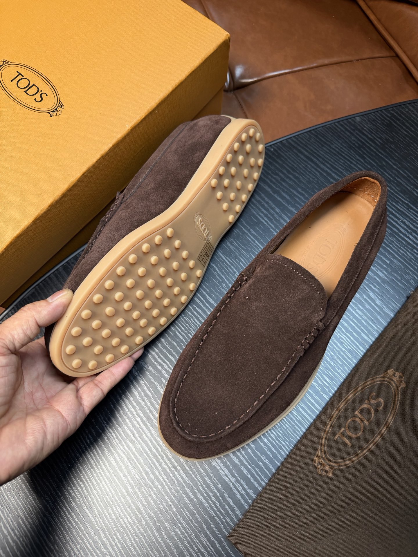 Cheap Tods Leather Loafers For Men in 224754, $120 USD- [IB224754] - Replica Tods Leather Loafers For Men
