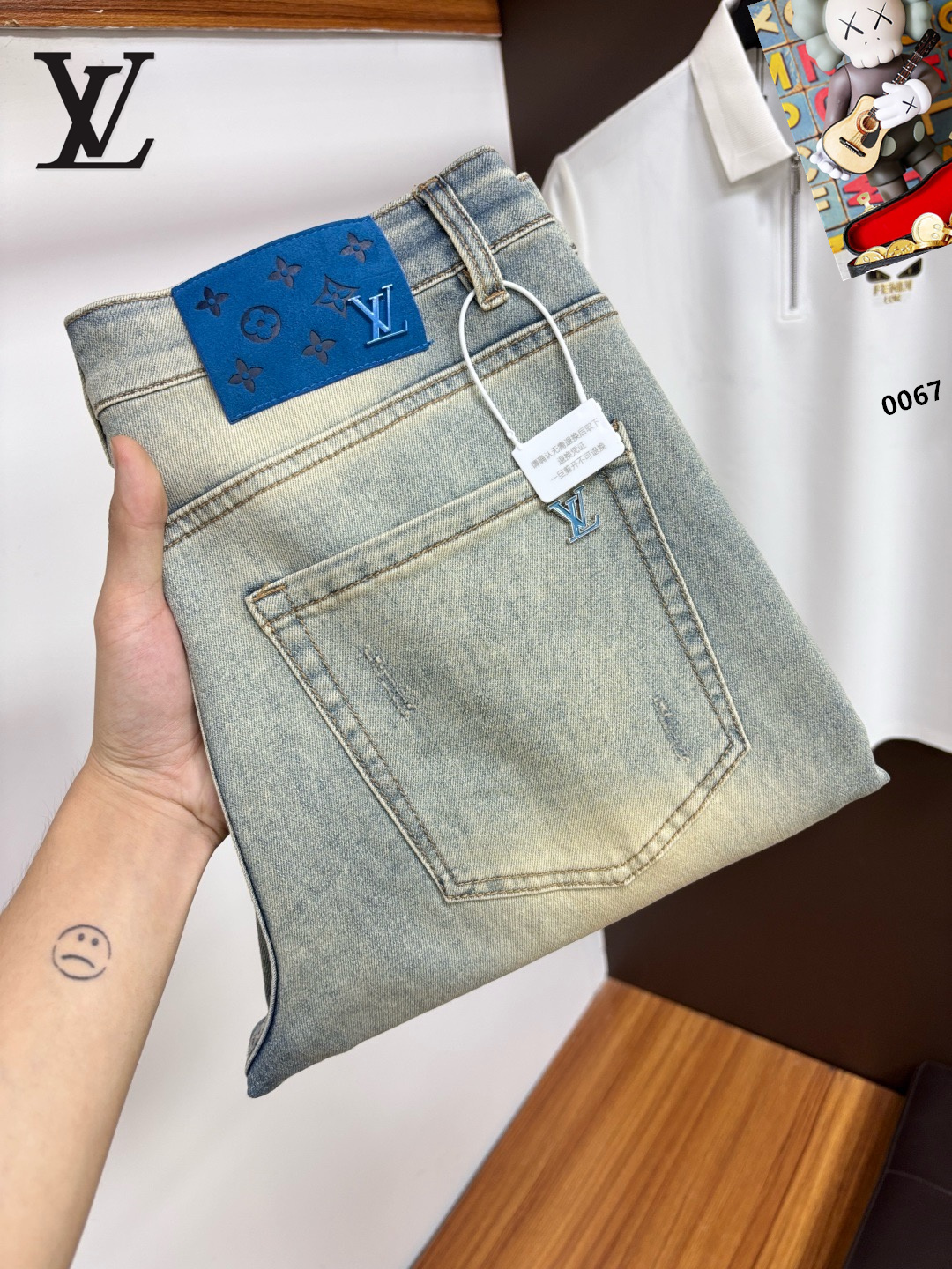 Cheap Louis Vuitton Jeans for Men in 225355, $70 USD- [IB225355] - Replica Louis Vuitton Jeans for Men