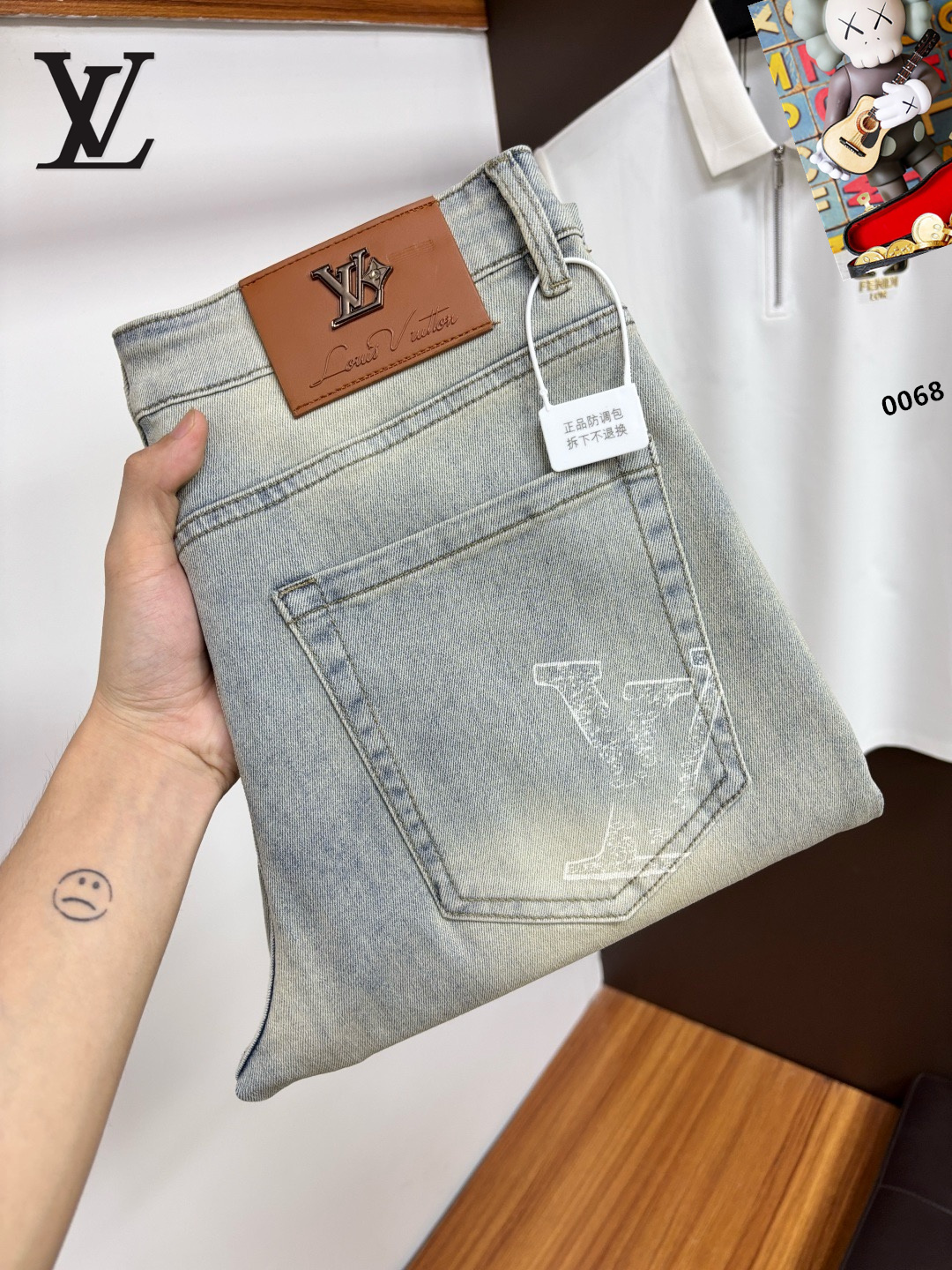 Cheap Louis Vuitton Jeans for Men in 225356, $70 USD- [IB225356] - Replica Louis Vuitton Jeans for Men