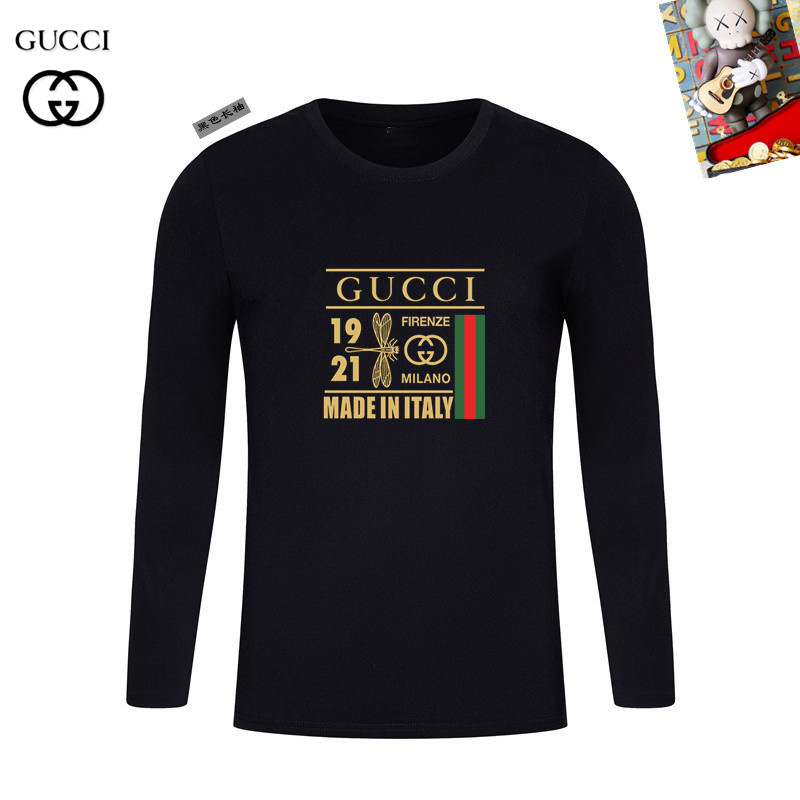 Cheap Gucci Long-Sleeved T-shirts for Men in 225360, $45 USD- [IB225360] - Replica Gucci Long-Sleeved T-shirts for Men