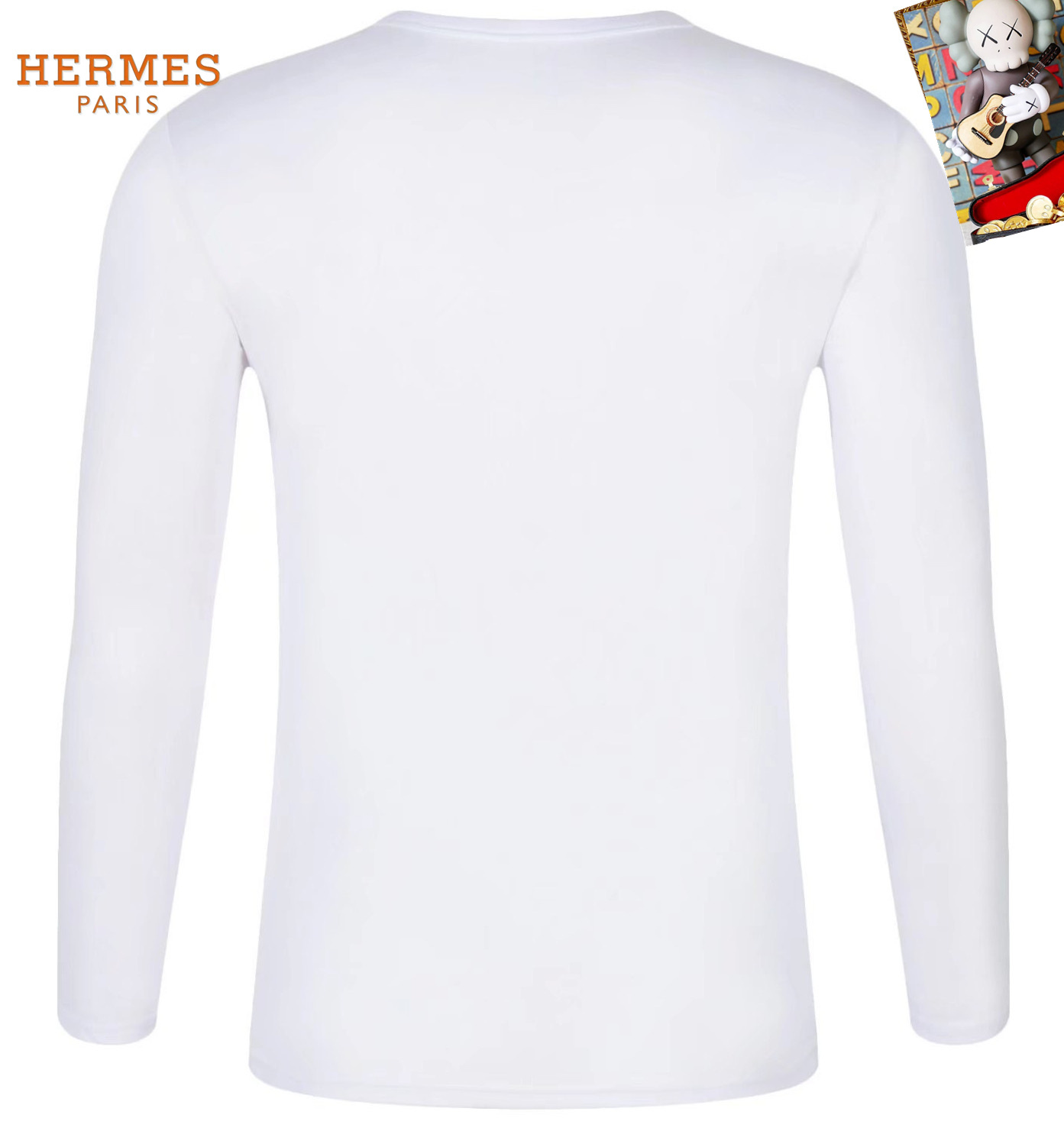 Cheap Hermes Long-Sleeved T-shirts for Men in 225391, $45 USD- [IB225391] - Replica Hermes Long-Sleeved T-shirts for Men