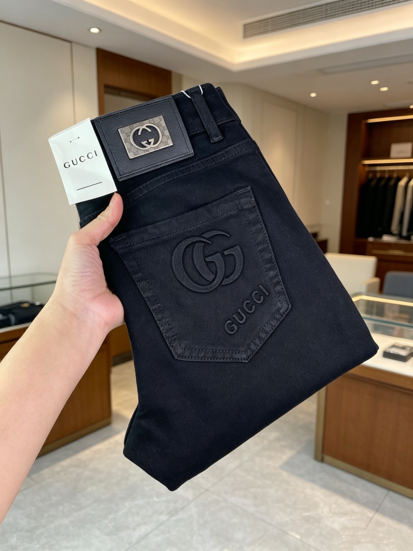 Cheap Gucci Jeans for Men in 225988, $65 USD- [IB225988] - Replica Gucci Jeans for Men