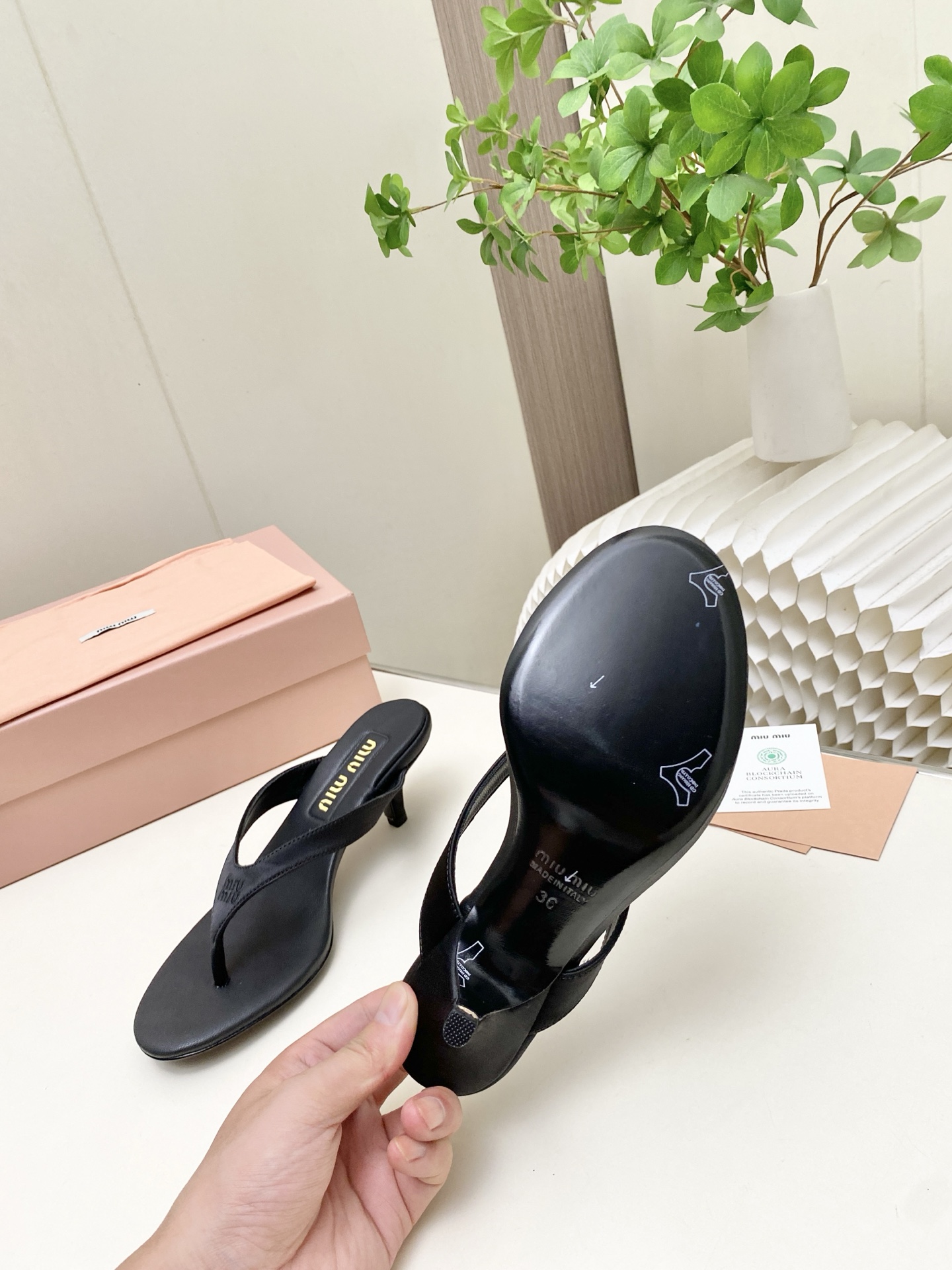 Cheap MiuMiu Sandals And Slippers For Women in 226004, $60 USD- [IB226004] - Replica MiuMiu Sandals And Slippers For Women
