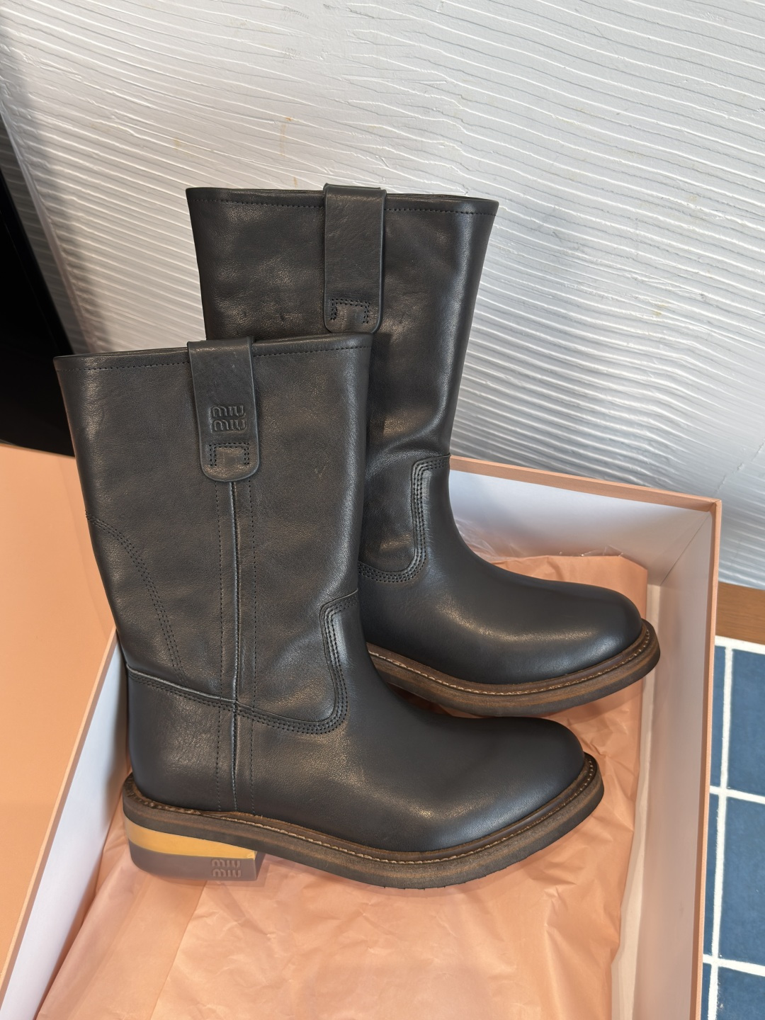 Cheap MiuMiu Boots For Women in 226634, $140 USD- [IB226634] - Replica MiuMiu Boots For Women
