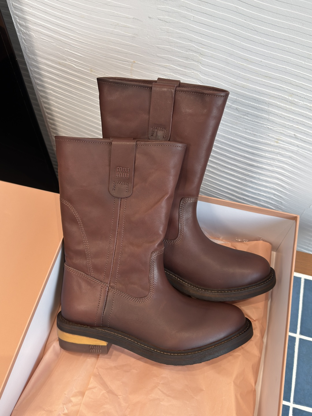 Cheap MiuMiu Boots For Women in 226636, $140 USD- [IB226636] - Replica MiuMiu Boots For Women