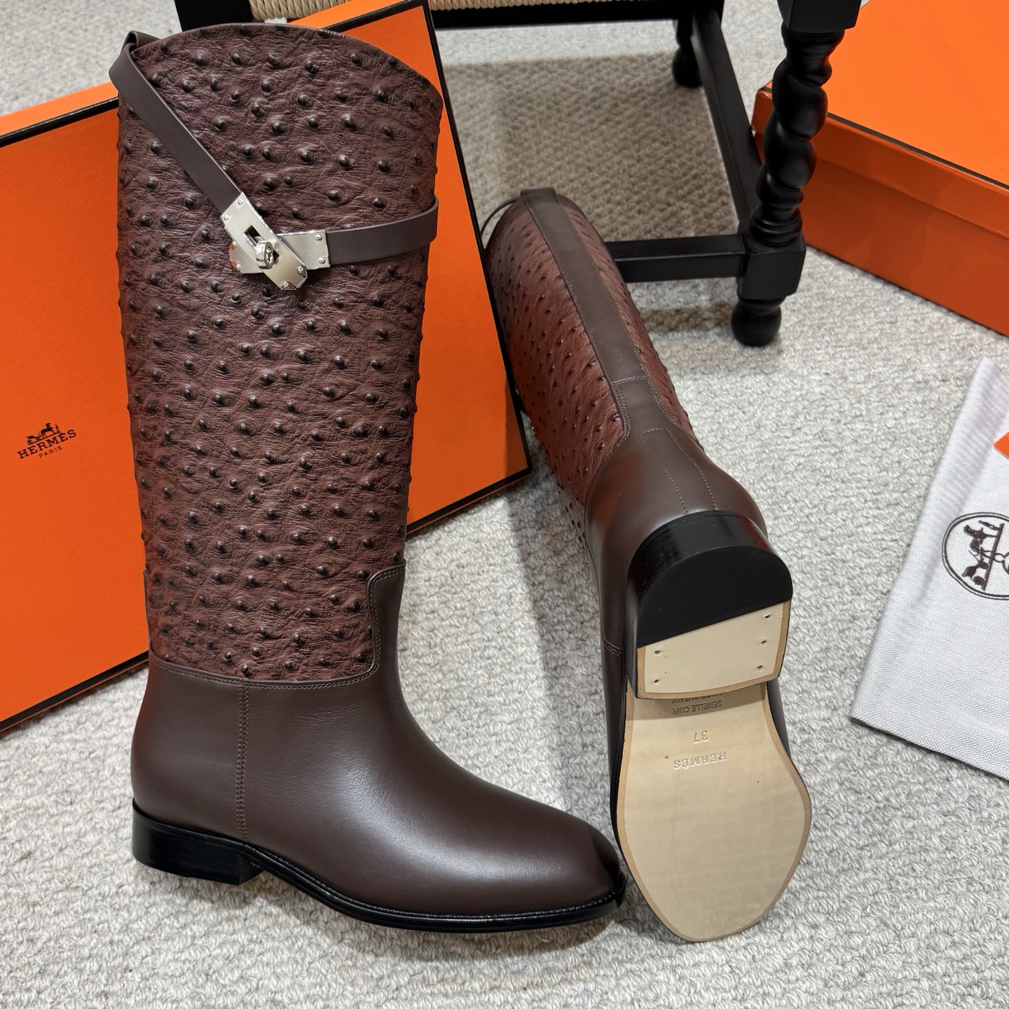 Cheap Hermes Shoes For Women in 226651, $135 USD- [IB226651] - Replica Hermes Boots For Women