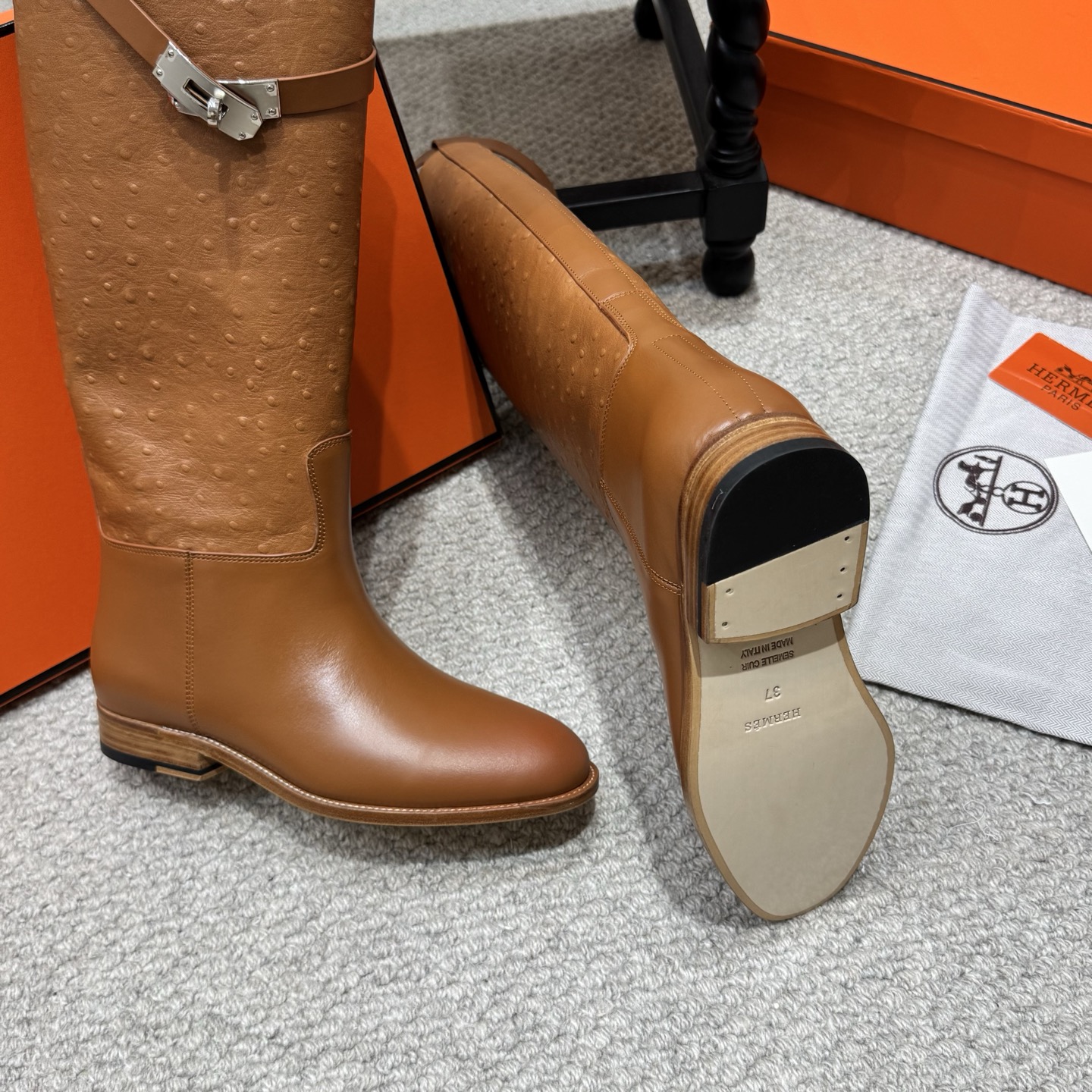 Cheap Hermes Shoes For Women in 226652, $135 USD- [IB226652] - Replica Hermes Boots For Women