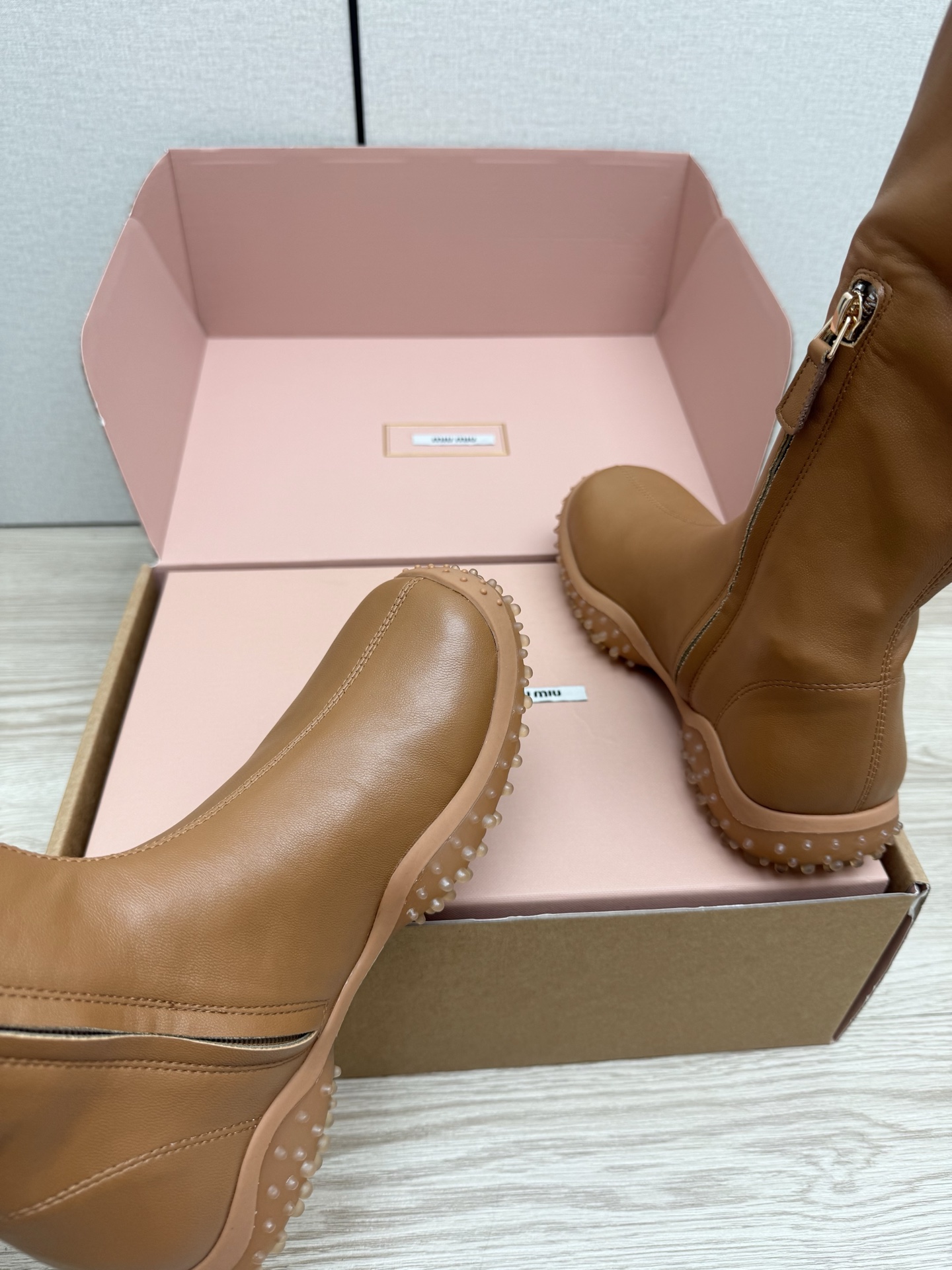Cheap MiuMiu Boots For Women in 226654, $125 USD- [IB226654] - Replica MiuMiu Boots For Women