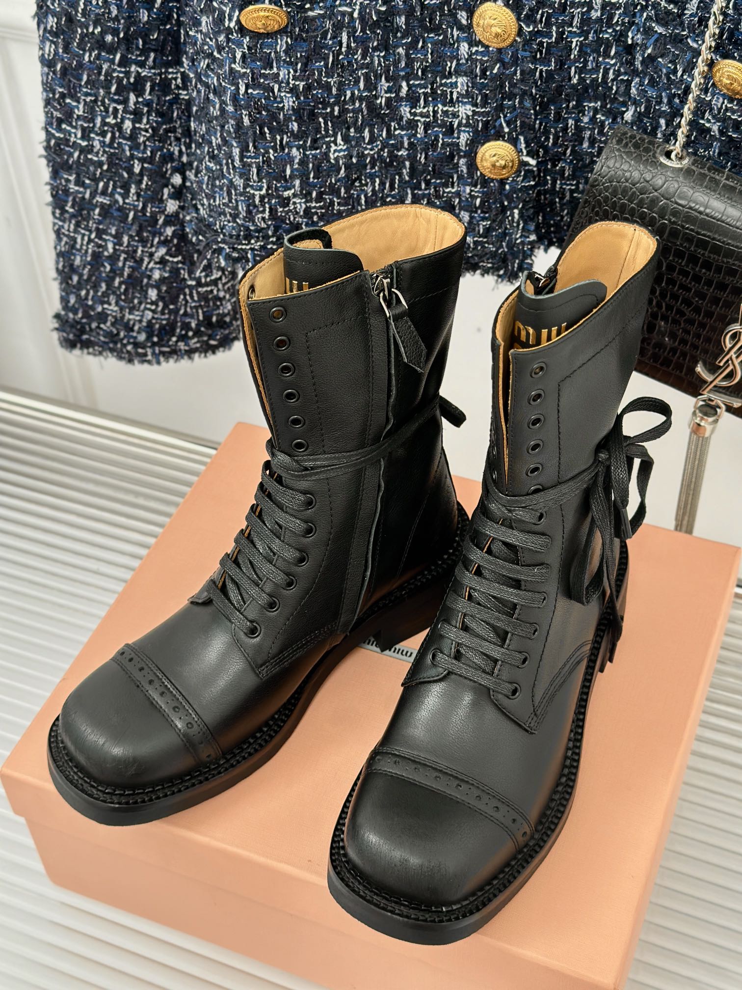 Cheap MiuMiu Boots For Women in 226697, $135 USD- [IB226697] - Replica MiuMiu Boots For Women