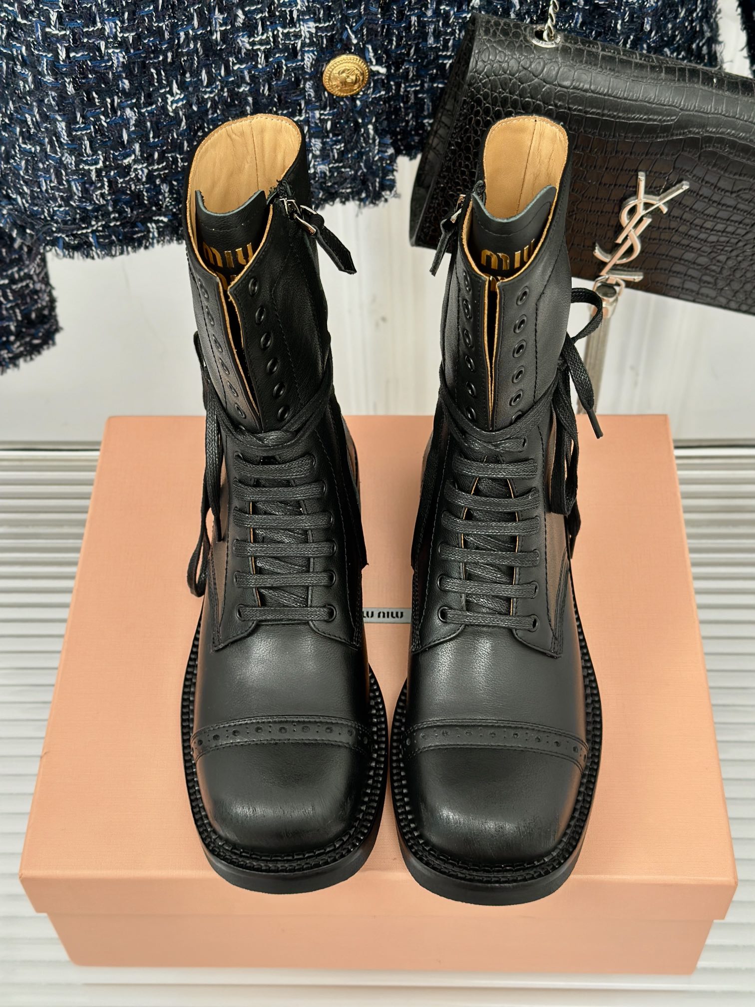 Cheap MiuMiu Boots For Women in 226697, $135 USD- [IB226697] - Replica MiuMiu Boots For Women