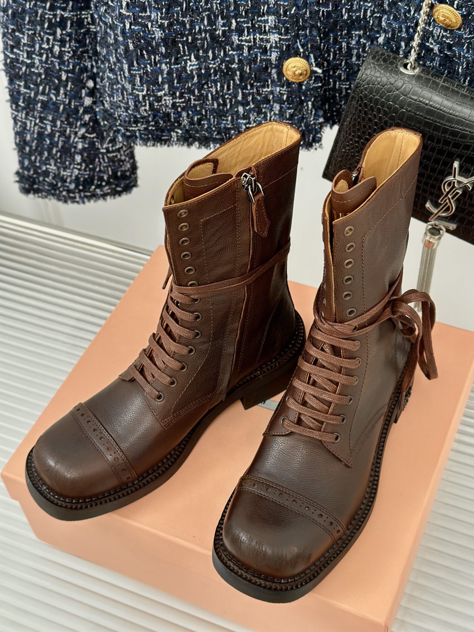 Cheap MiuMiu Boots For Women in 226698, $135 USD- [IB226698] - Replica MiuMiu Boots For Women