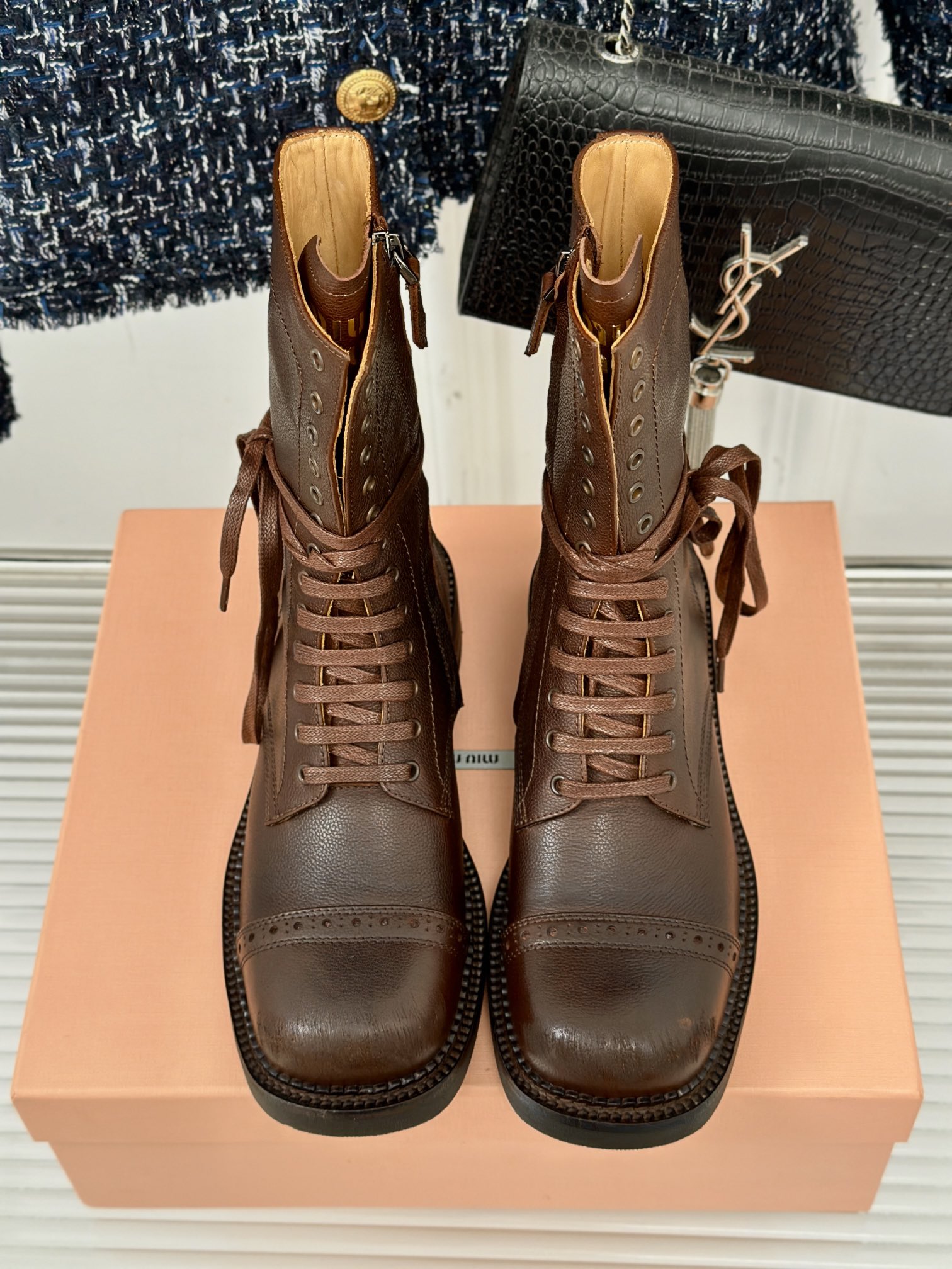 Cheap MiuMiu Boots For Women in 226698, $135 USD- [IB226698] - Replica MiuMiu Boots For Women