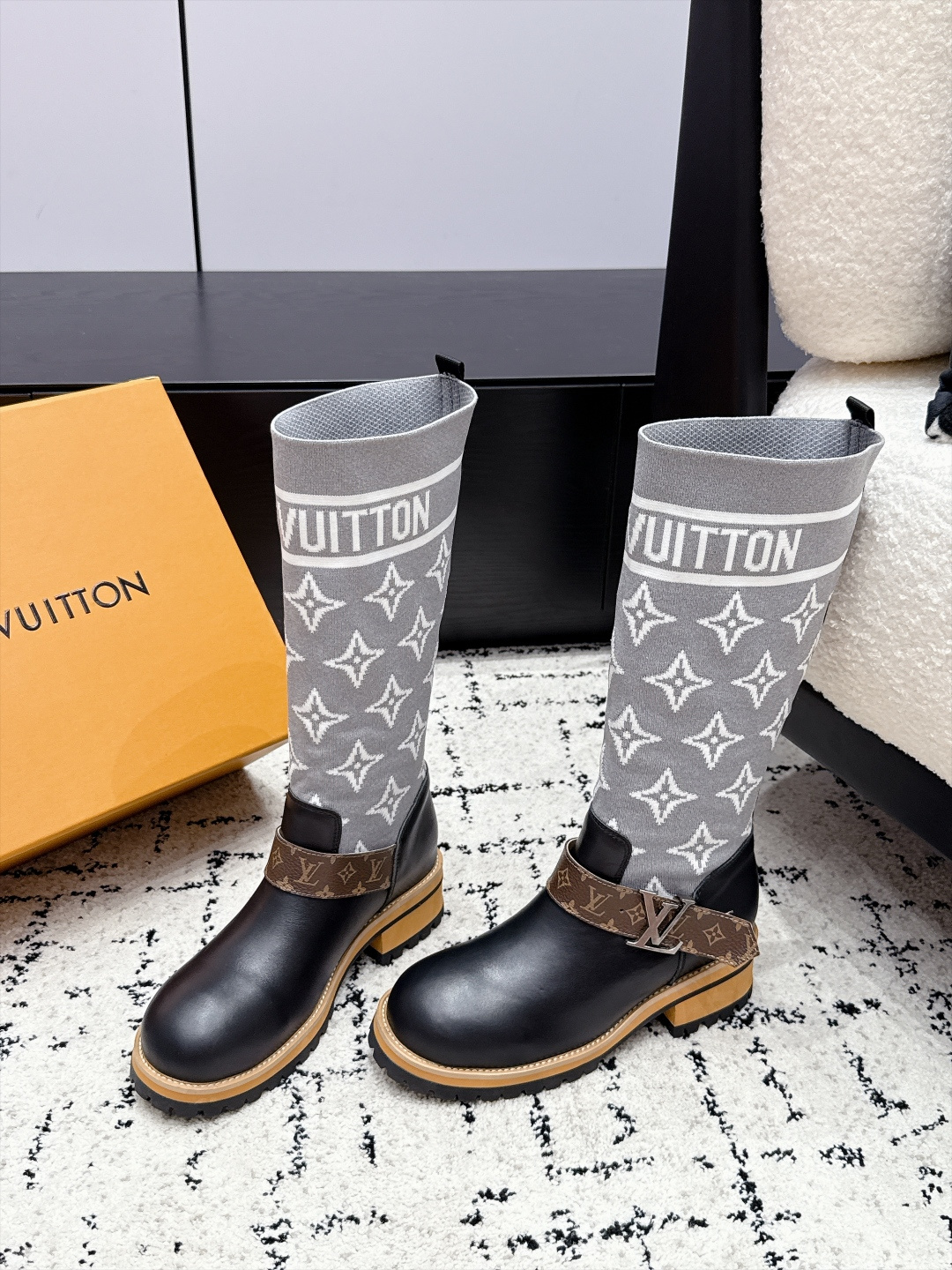 Cheap Louis Vuitton Boots For Women in 226746, $145 USD- [IB226746] - Replica Louis Vuitton Boots For Women