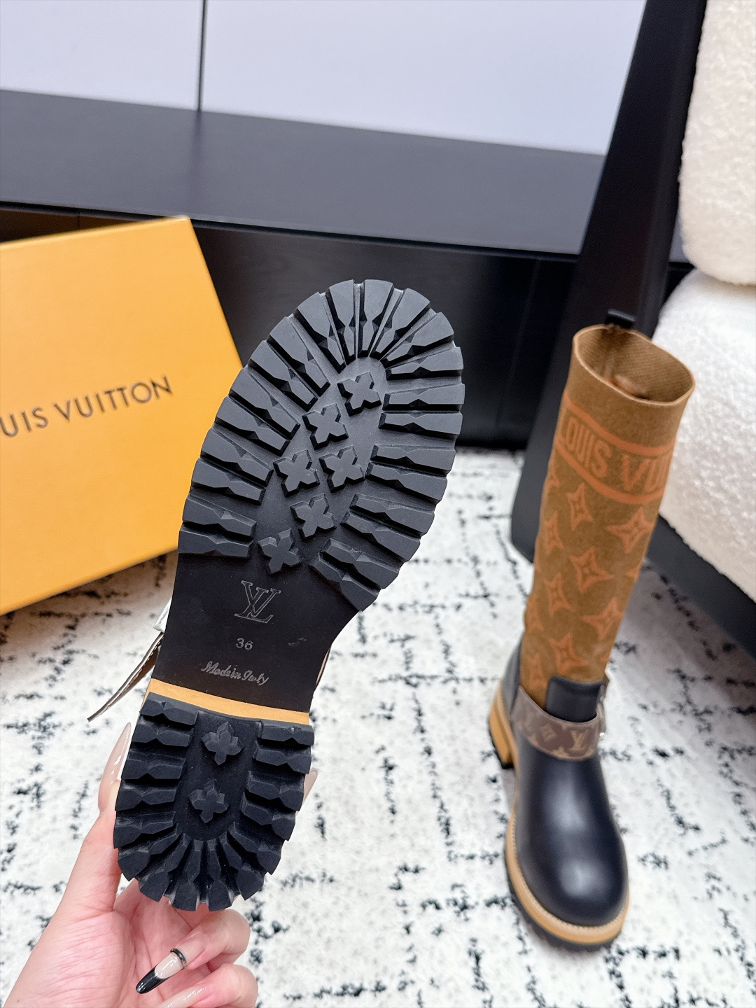 Cheap Louis Vuitton Boots For Women in 226749, $145 USD- [IB226749] - Replica Louis Vuitton Boots For Women