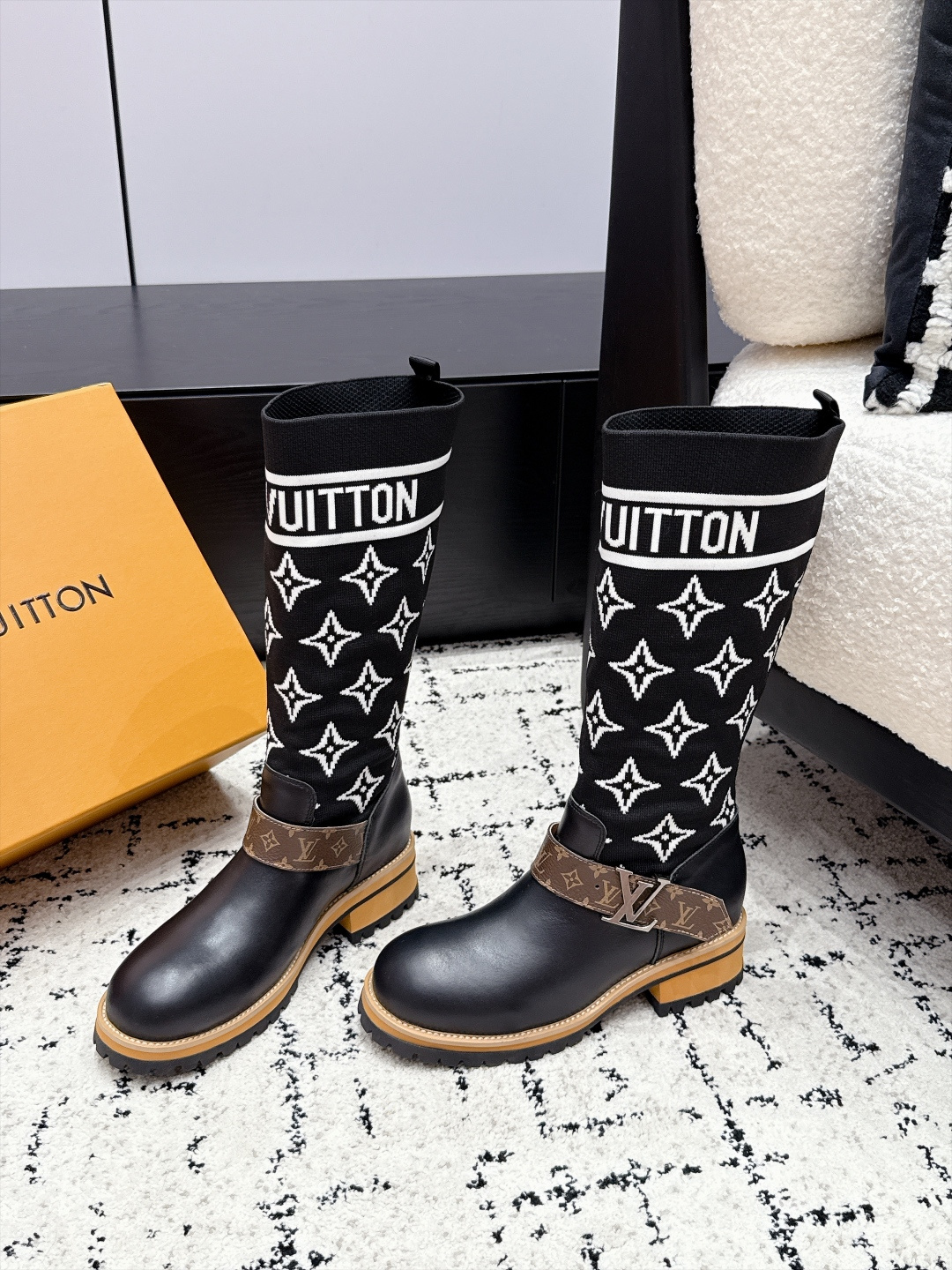Cheap Louis Vuitton Boots For Women in 226750, $145 USD- [IB226750] - Replica Louis Vuitton Boots For Women