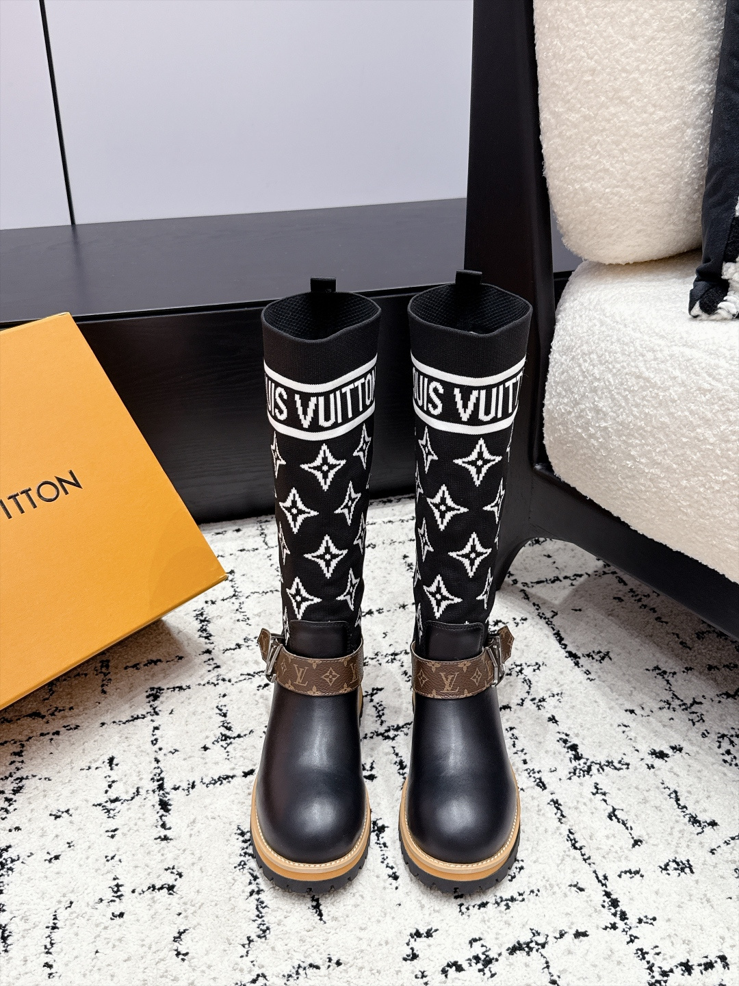Cheap Louis Vuitton Boots For Women in 226750, $145 USD- [IB226750] - Replica Louis Vuitton Boots For Women