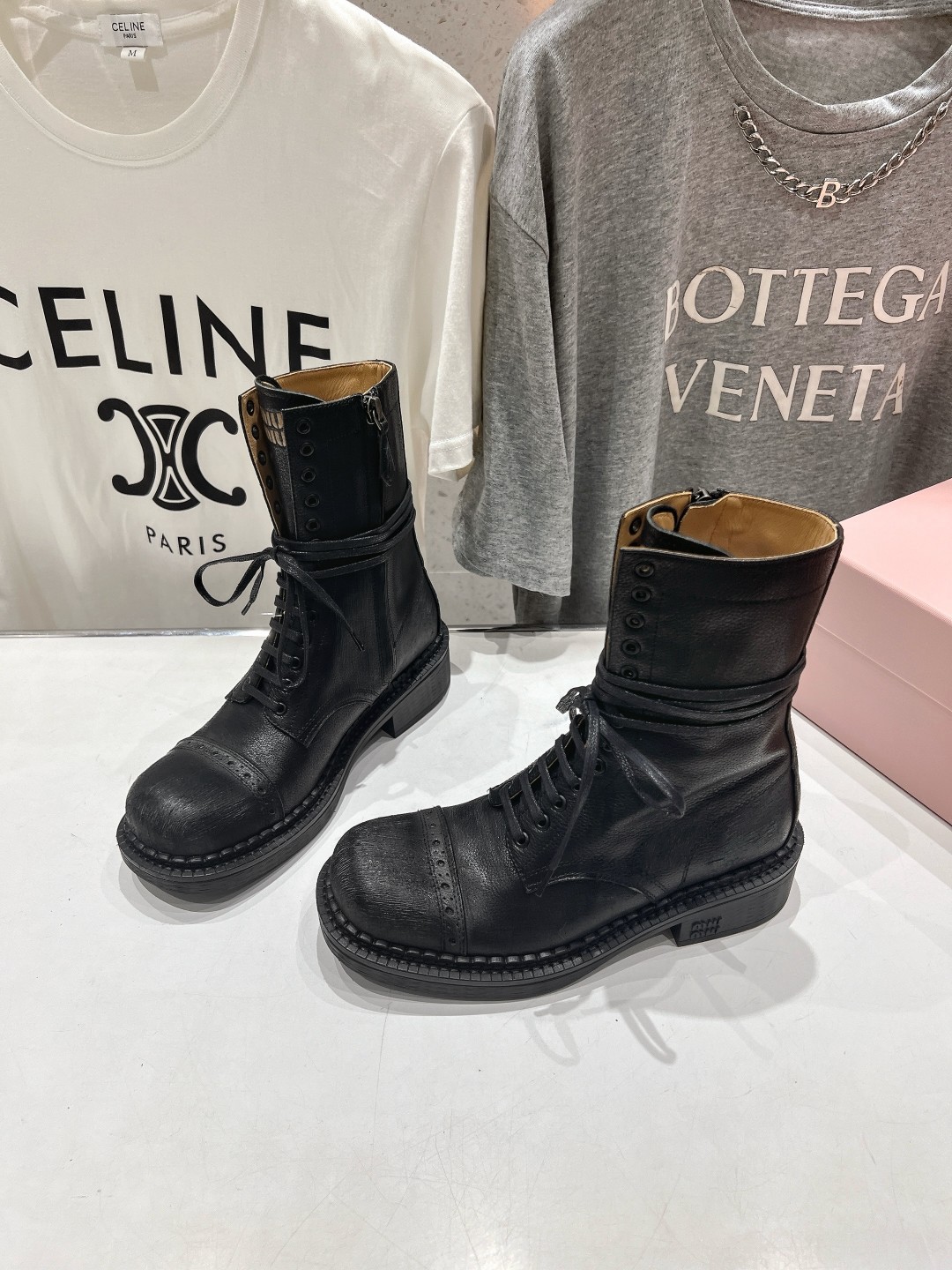 Cheap MiuMiu Boots For Women in 226810, $145 USD- [IB226810] - Replica MiuMiu Boots For Women