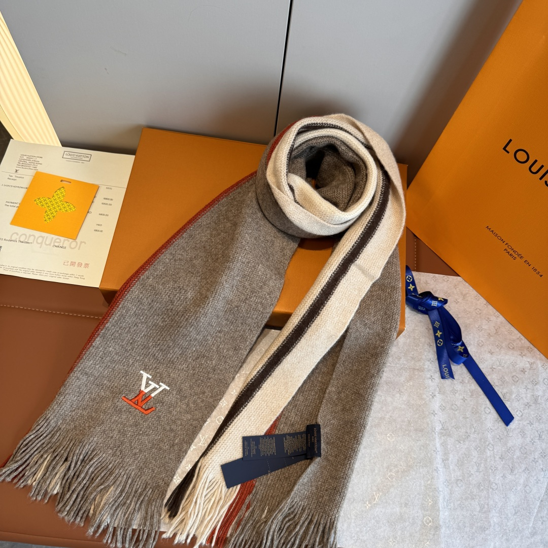 Cheap Louis Vuitton Cashmere Scarf in 227125, $55 USD- [IB227125] - Replica Louis Vuitton Cashmere Scarf