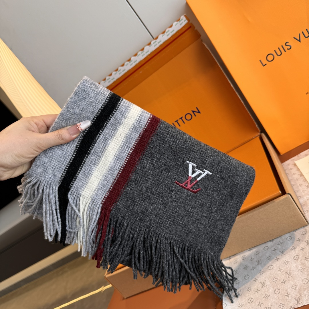 Cheap Louis Vuitton Cashmere Scarf in 227126, $55 USD- [IB227126] - Replica Louis Vuitton Cashmere Scarf