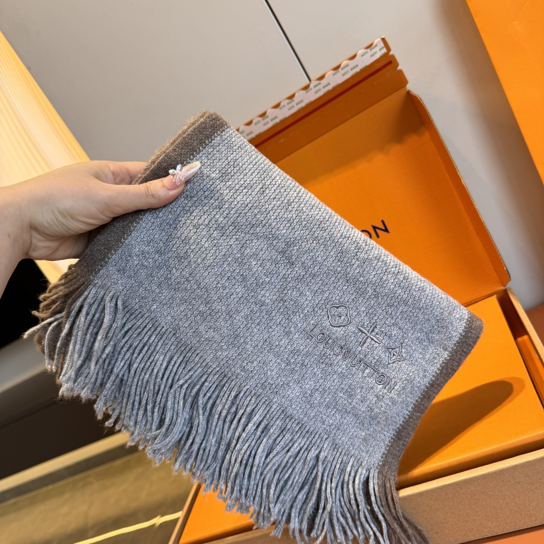 Cheap Louis Vuitton Cashmere Scarf in 227137, $55 USD- [IB227137] - Replica Louis Vuitton Cashmere Scarf