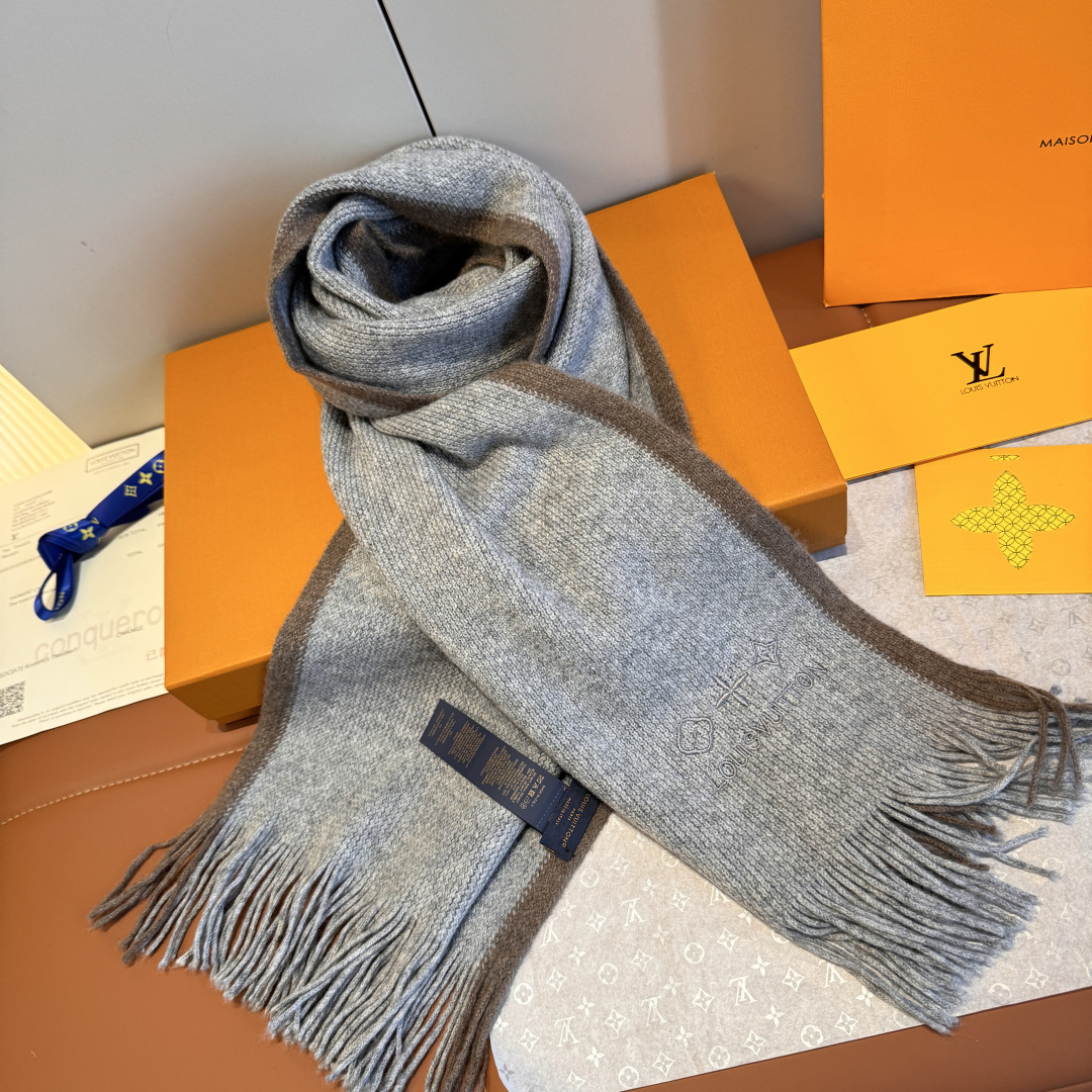 Cheap Louis Vuitton Cashmere Scarf in 227137, $55 USD- [IB227137] - Replica Louis Vuitton Cashmere Scarf