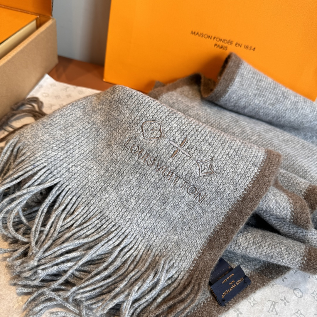 Cheap Louis Vuitton Cashmere Scarf in 227137, $55 USD- [IB227137] - Replica Louis Vuitton Cashmere Scarf