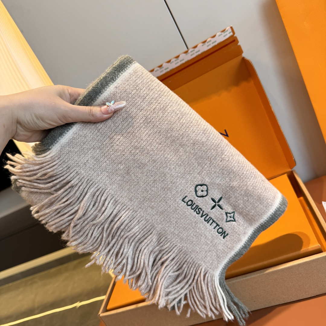 Cheap Louis Vuitton Cashmere Scarf in 227138, $55 USD- [IB227138] - Replica Louis Vuitton Cashmere Scarf